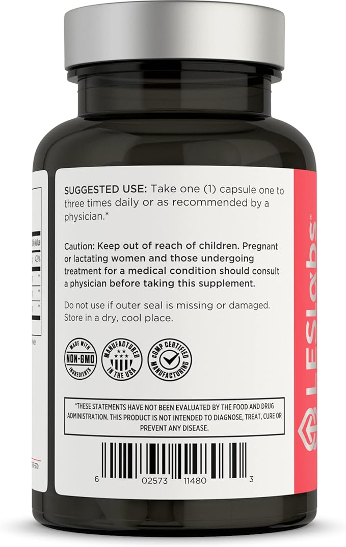 LES Labs Insulin Health ??Metabolic Health and Support, Lipid & Carbohydrate Metabolism ??Berberine, Chromium, Olive Leaf, Alpha Lipoic Acid & Vanadium ??Non-GMO Supplement ??60 Capsules