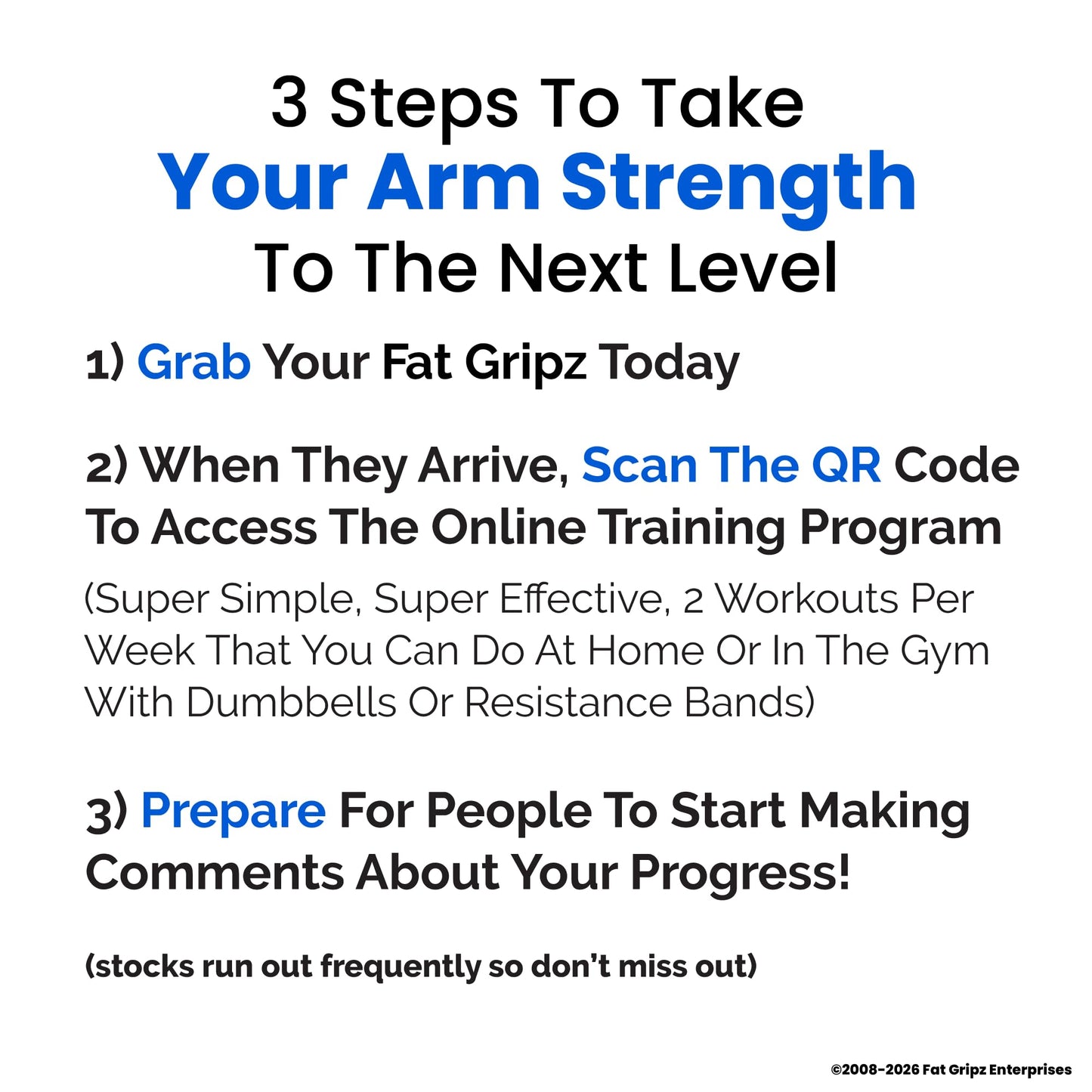 Fat Gripz - Thick Grips - Increased Muscle Fiber Activation - Bigger Arms (4x Men's Health Award Winner)