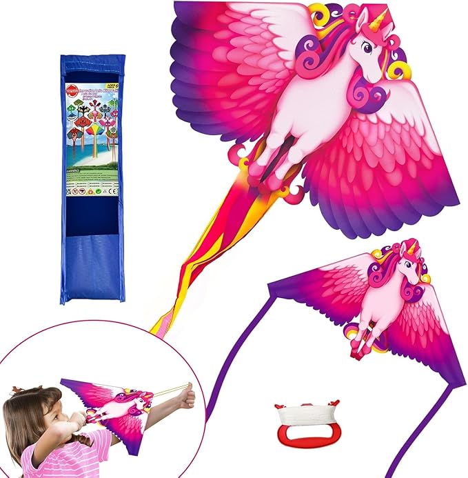 Kite for Kids Ages 3-5 4-8 & Adults, Flying Toys| Beach Toys| Outdoor Toys, Easy to Fly Butterfly Kites with Handle and 328FT Kite String, Large Kites for Boys Girls Birthday Gifts Party Favor Games