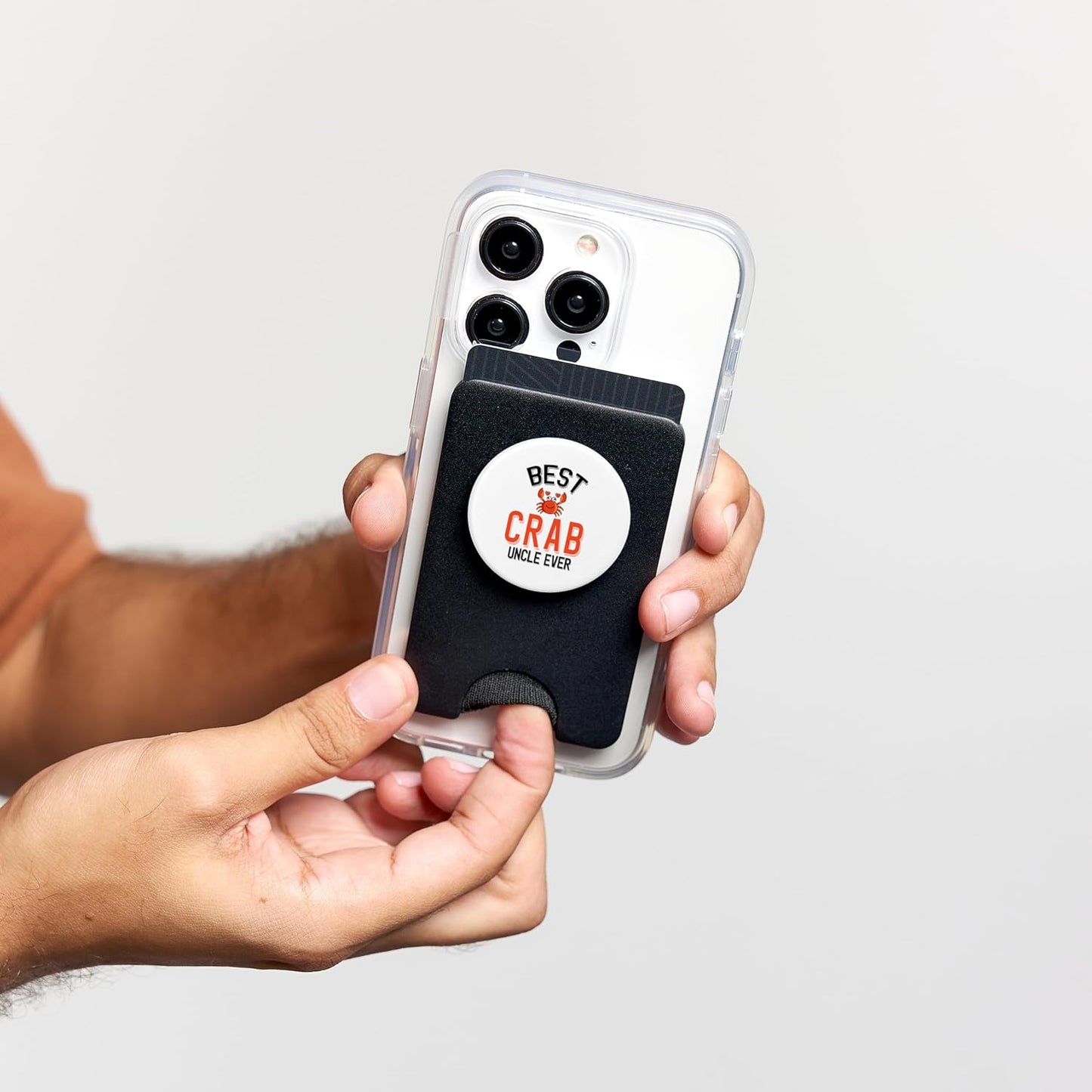Cute Crab Family Apparel Best Crab Uncle Ever Cute Crab Lover PopSockets PopWallet for MagSafe