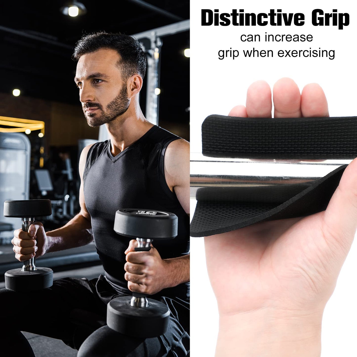 Zhanmai 10 Set Gym Grip Pads for Weight Lifting Workout Hand Pads Pull up Neoprene Comfort Weightlifting Light Gymnastics Hand Grips for Men Women No Sweaty