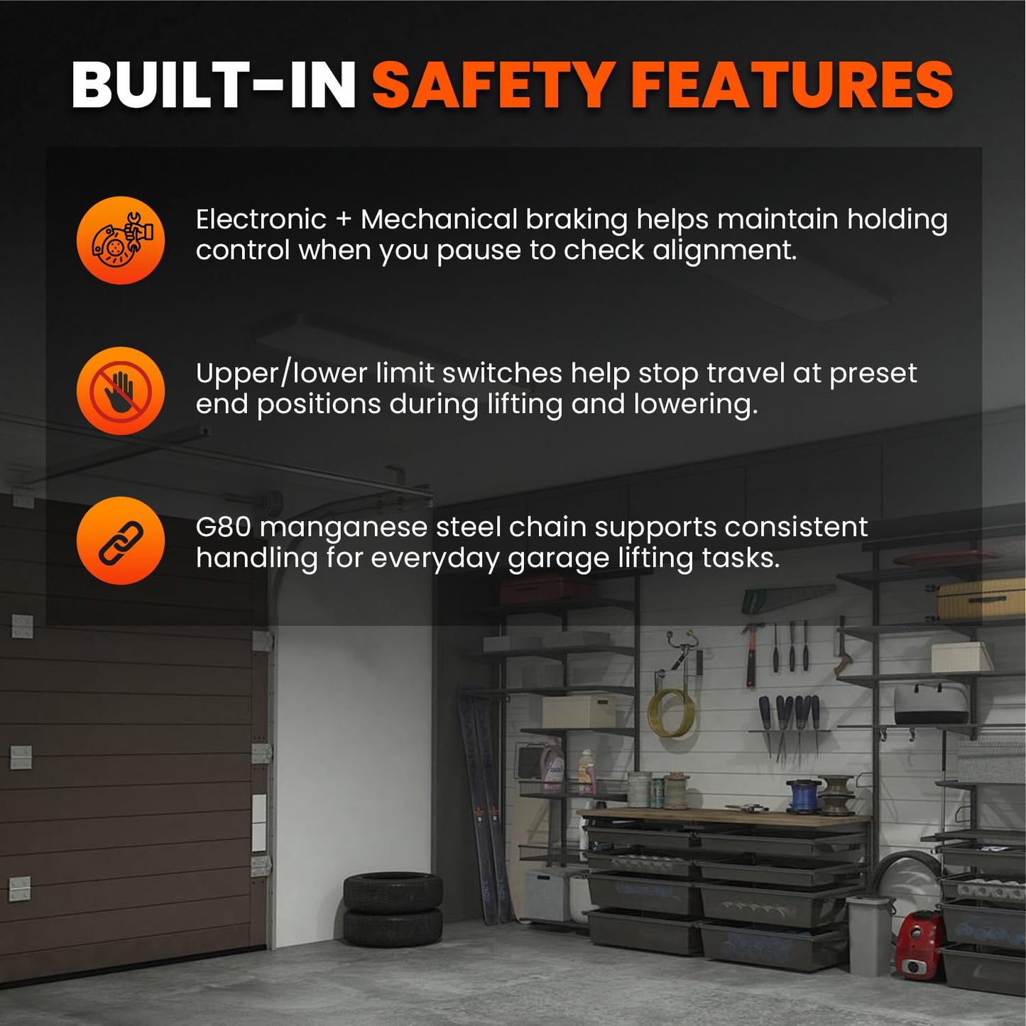 NEWTRY Mini Electric Chain Hoist 1100lb, 11kg Lightweight, 800W Powerful Brushless Motor, 1.7m/min & 5m/min Lifting Speed, 7.5ft Wired Control for Garages, Workshop, Constructions