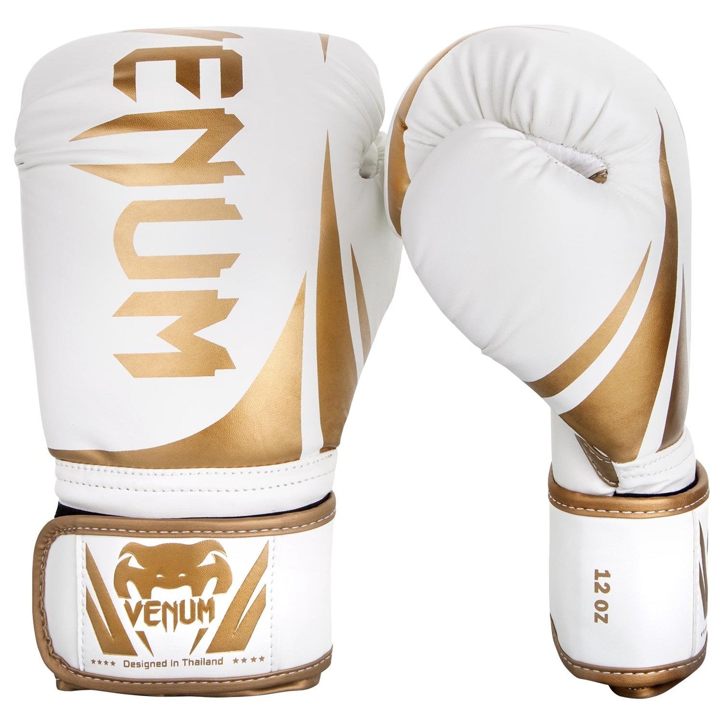 Venum Challenger 2.0 Boxing Gloves - White/Gold - 16-Ounce