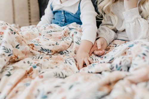 Copper Pearl Jumbo 3-Layer Baby Blanket: Soft Baby Quilts for Boys and Girls | Breathable, Cozy, Toddler Blanket | Baby Quilt for Newborns | 46x46 Premium Polyester/Rayon | Autumn