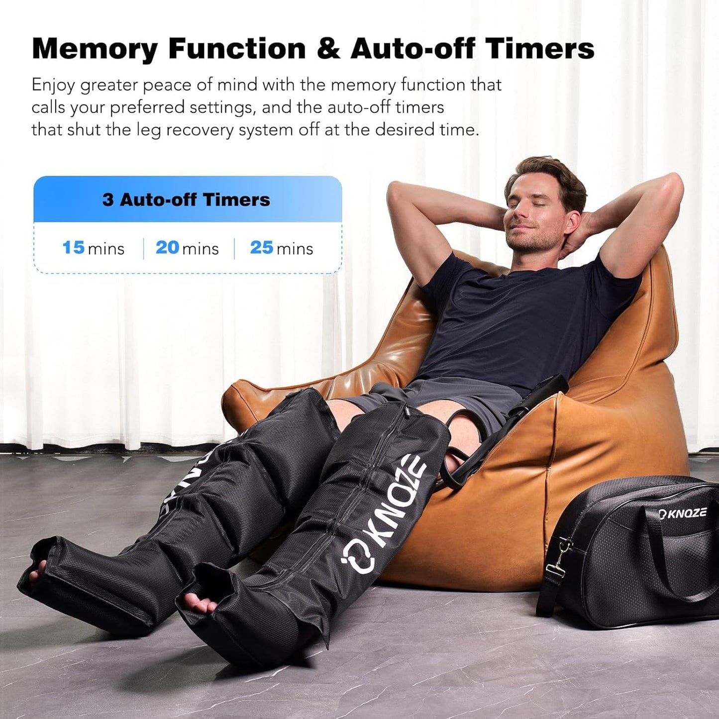 KNQZE Air Compression Recovery System, Foot and Full Leg Recovery Boots with Dynamic Pressure for Fast Therapy, Professional Device for Circulation and Pain Relief