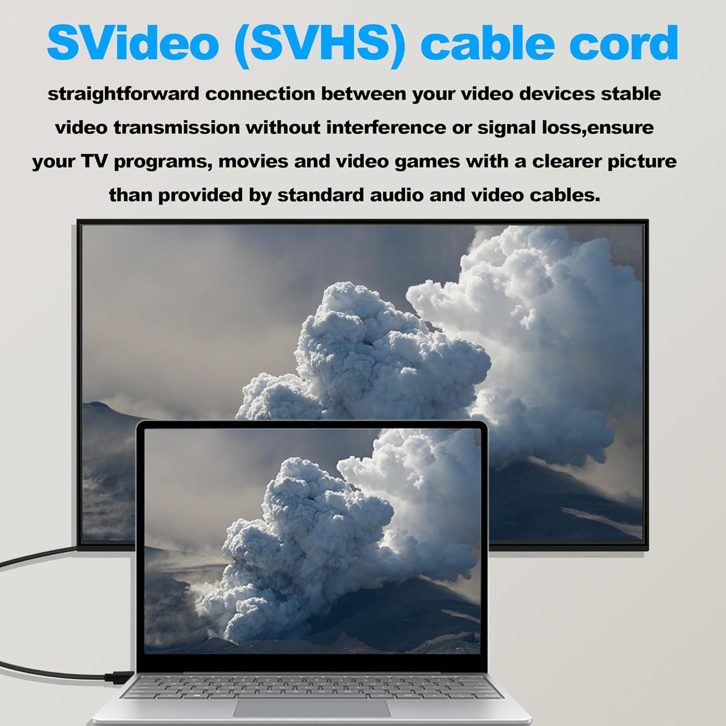 YARCHONN 4 4 -30cm S-Video Cable Mini Din Pin SVideo Y Splitter Extension Cable Pin Mini Din SVHS Y Splitter Lead Cord