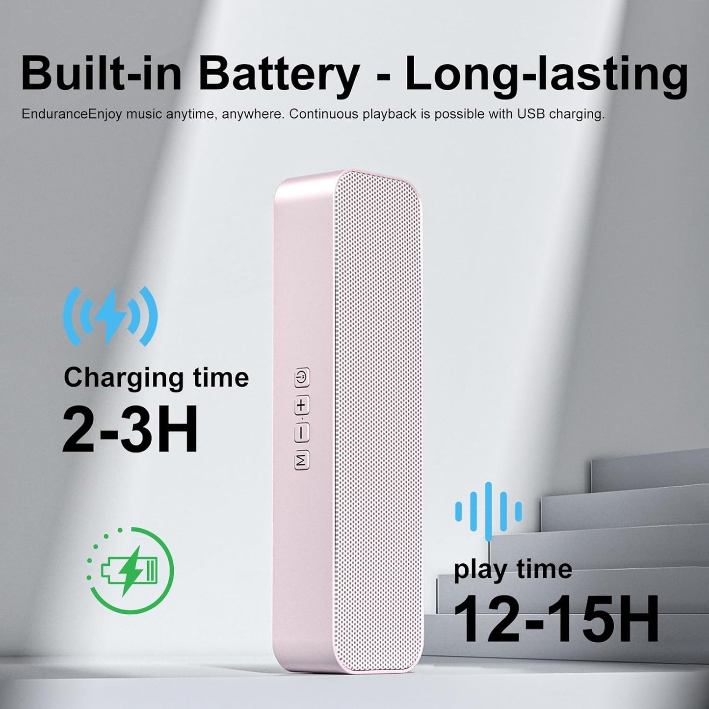 KASOHQEE Bass,3.5mm Computer Speaker for Desktop,Rechargeable PC Speaker,Small Computer Soundbar with Stereo