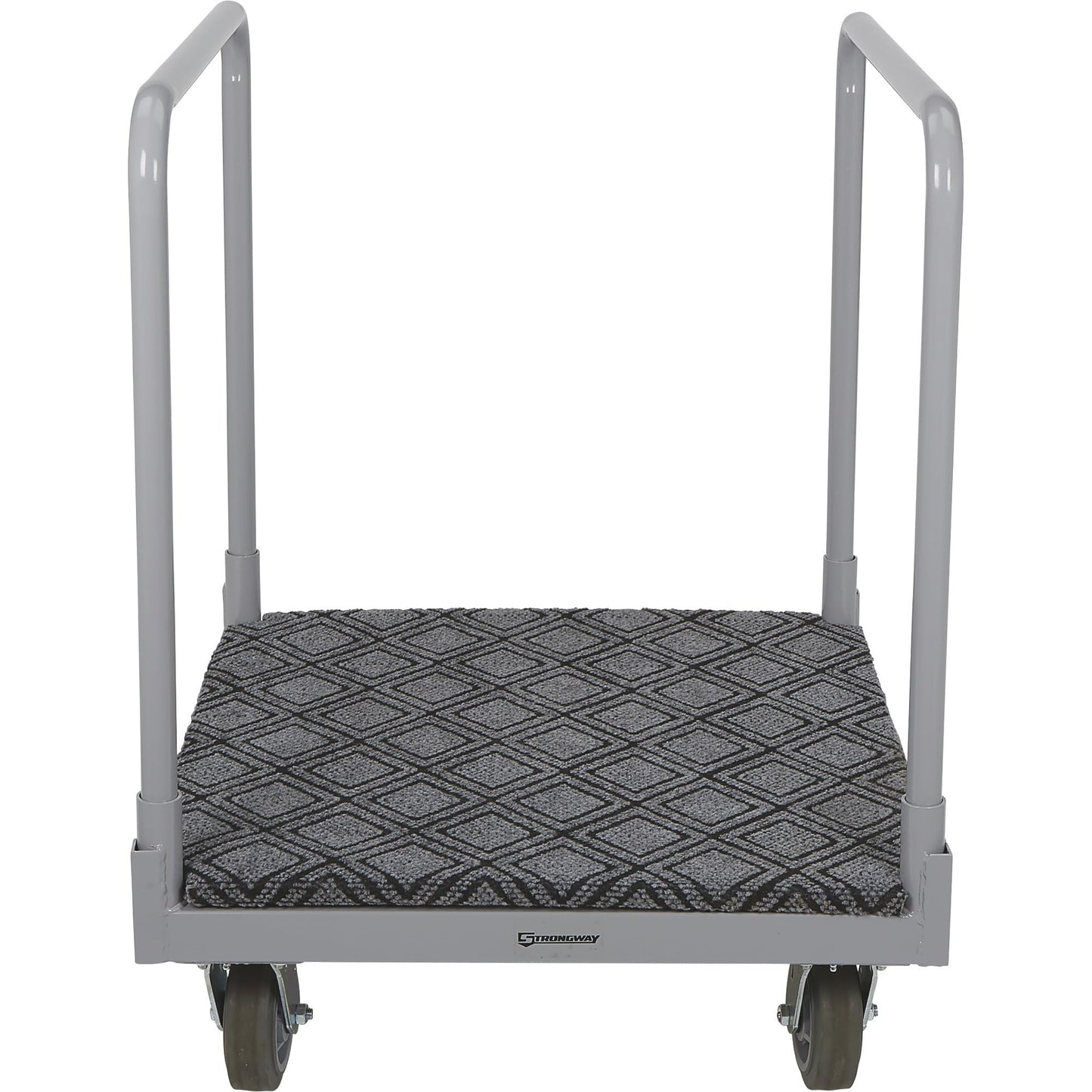Strongway 4-Wheel Cart with Carpeted Deck, 1600-Lb Capacity, Heavy-Duty Steel Panel Dolly Mover, Rolling Platform Truck with 6-Inch TPR Swivel Casters & Dual Side Handles for Moving