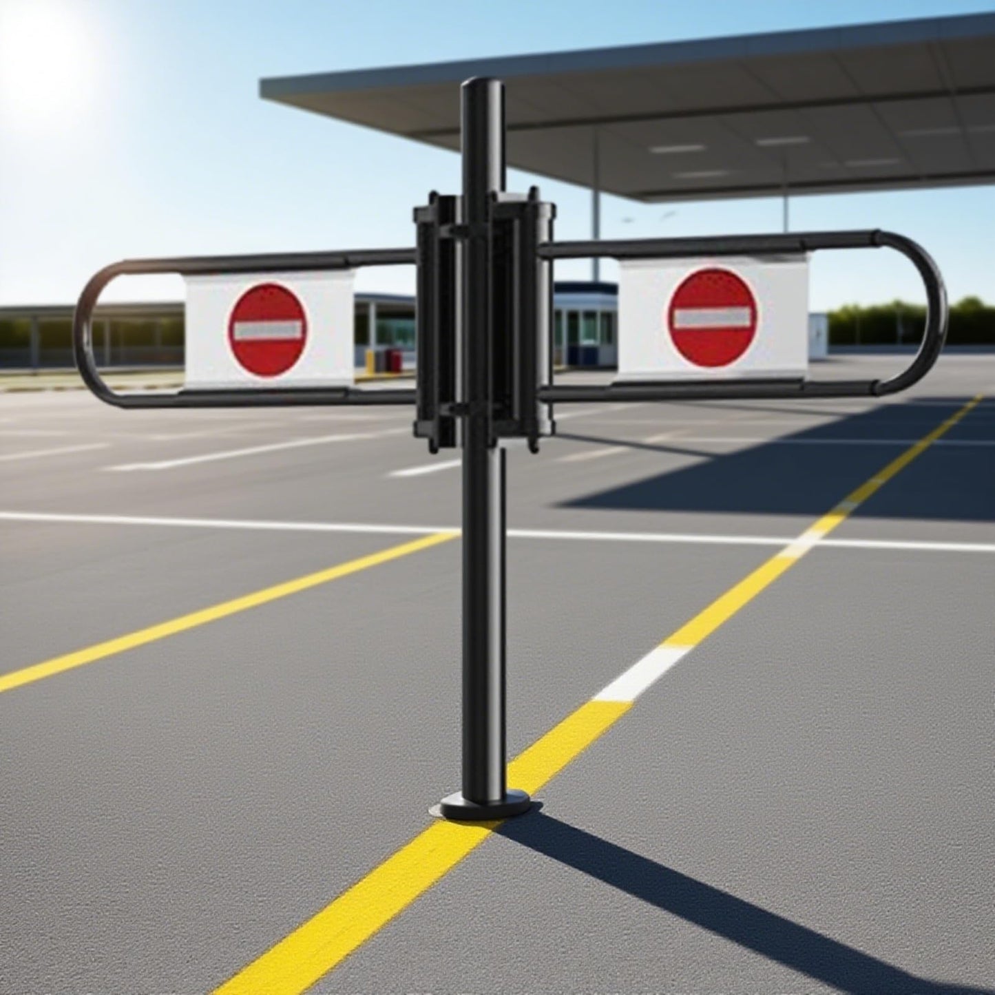 ZGLINMZ Stainless Steel Supermarket Cashier Counter Safety Gate - Black 200x100CM 1-Way Pedestrian Access Spring-Loaded Automatic Swing Door for Libraries and Entrances