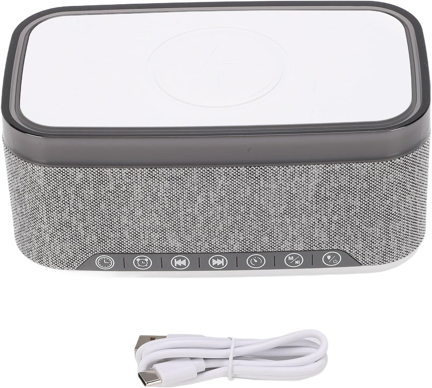 YUEHISY Bluetooth Speaker with Wireless Charging, Multifunctional Wireless Speaker, White Noise Sound Machine with LED