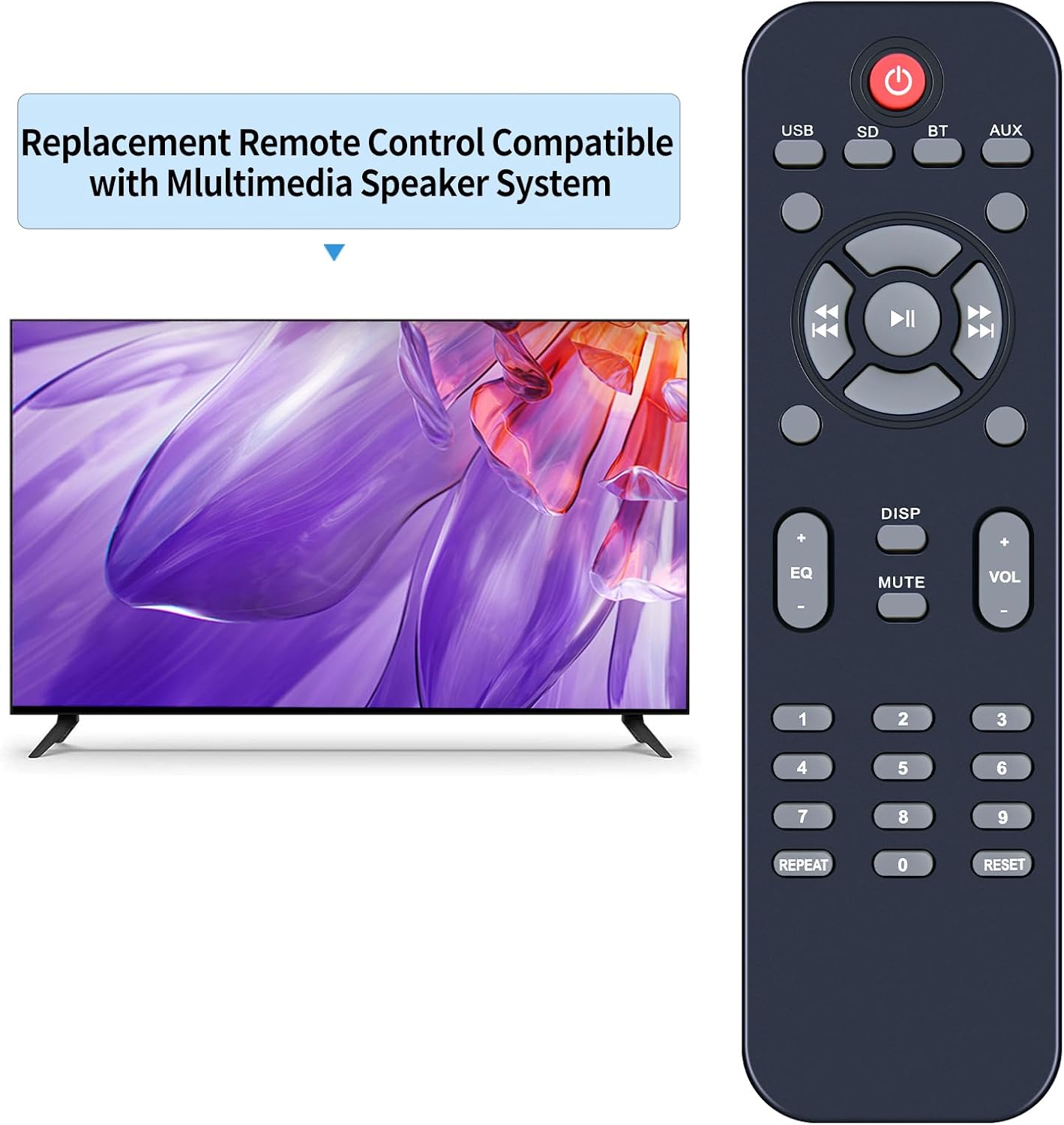 RETROSUN AA2103 2.1 Replacement Soundbar Remote Control Compatible with Acoustic Audio Home Speaker System