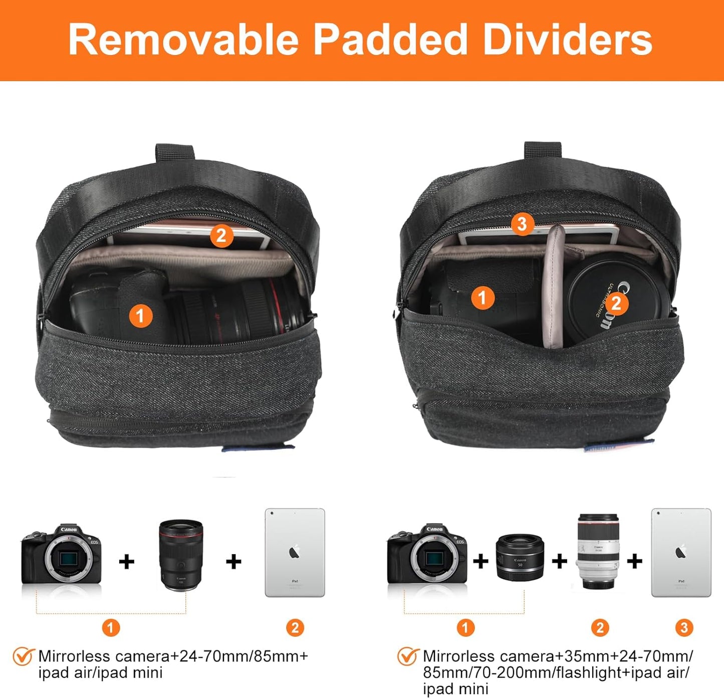 Besnfoto Camera Bag Crossbody Small Cute Camera Bag Purse Waterproof Travel Shoulder Case Sling Designer for Mirrorless