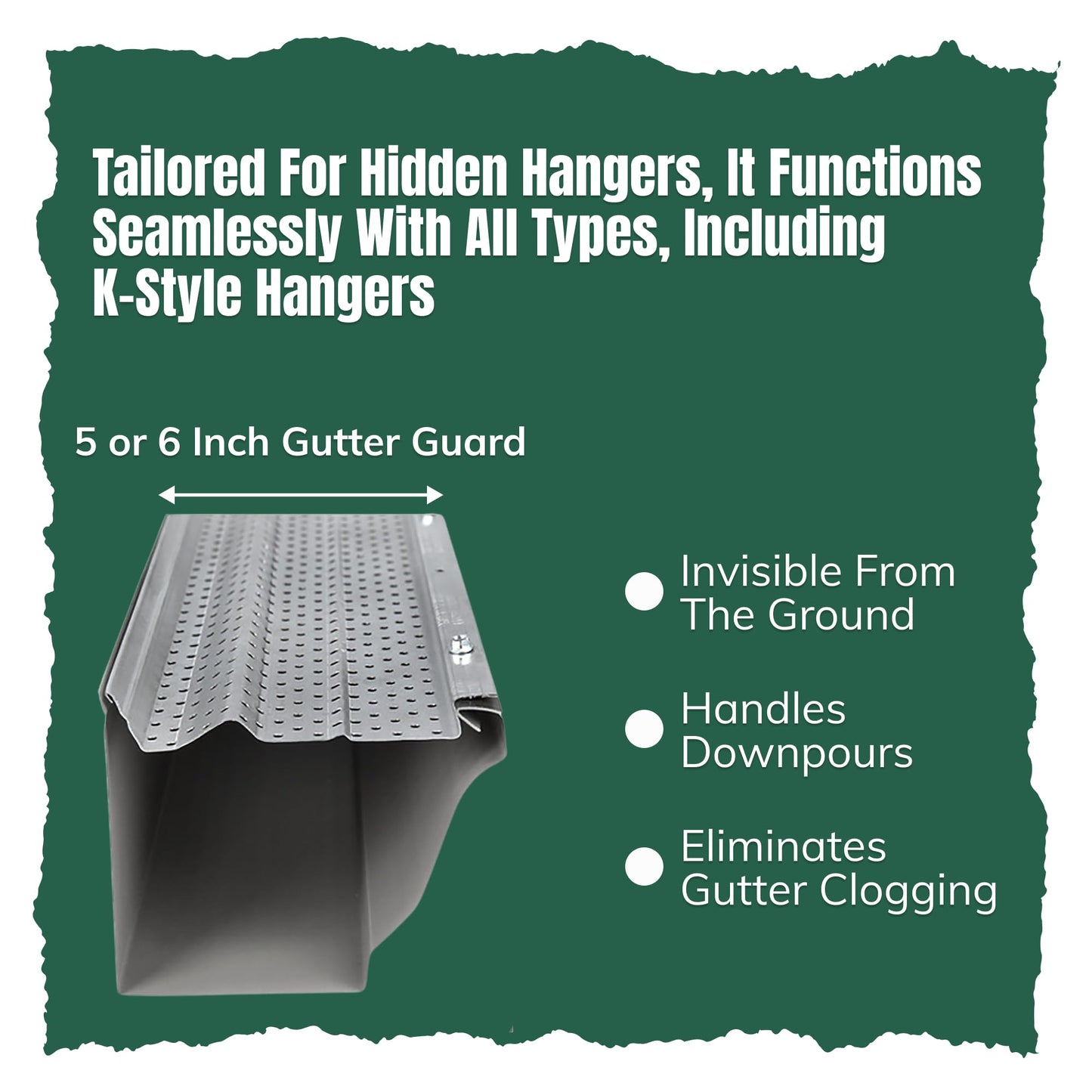 A-M Gutter Guard – Premium Heavy-Duty Lifetime Quality Aluminum - Leaf & Debris Protection, (5 Inch - 50 Feet, Mill Finish) - DIY Easy - Made in The USA