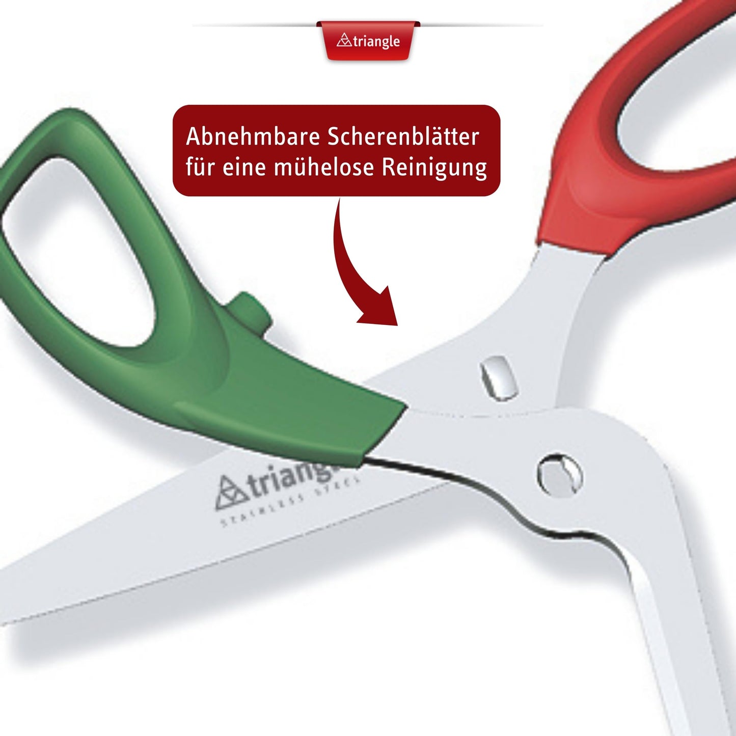 triangle Pizza Scissors - Detachable Stainless Steel Blades - Multi-Functional Kitchen Shears for Pizza & More - Dishwasher Safe