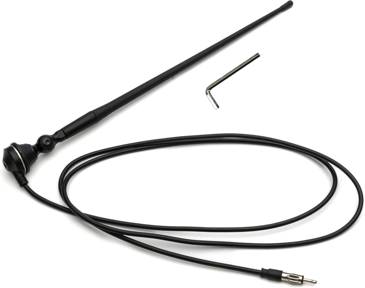 AntennaMastsRus 15 Inch - Black AM-FM Rubber Ducky Antenna Kit fits Kubota Backhoe Excavator Loader Skid Steer Tractor