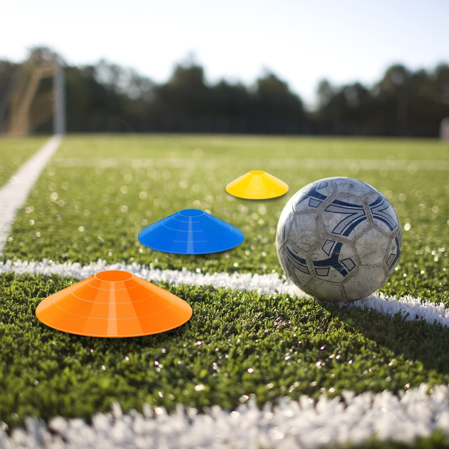 60 Pack Agile Soccer Cones with Portable Bags & Brackets,Sports Cones,cones for sports training，soccer cones for training，soccer training equipment，Agile Soccer Cones Used for Football Training