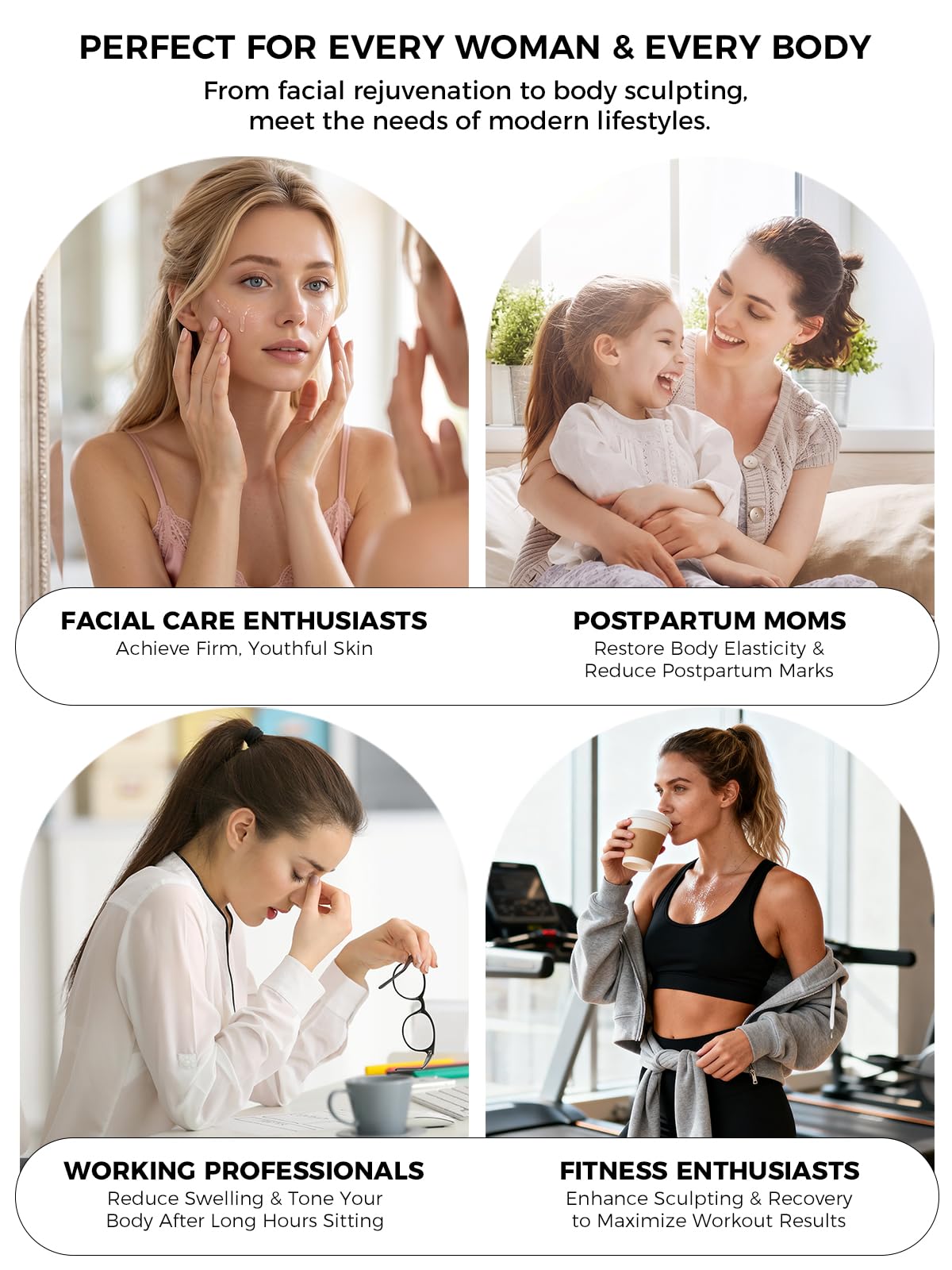 Poeruo 5-in-1 Face & Body Sculpting Machine, Gua Sha & Vacuum Cupping Massager, Lymphatic Drainage, Anti-Cellulite & Skin Firming Care for Belly, Arms, Legs, Waist & Back