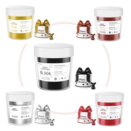 Cherrysea Edible Luster Dust - Tasteless Food-Grade Cake Dusting Powder | 10 Grams for Baking