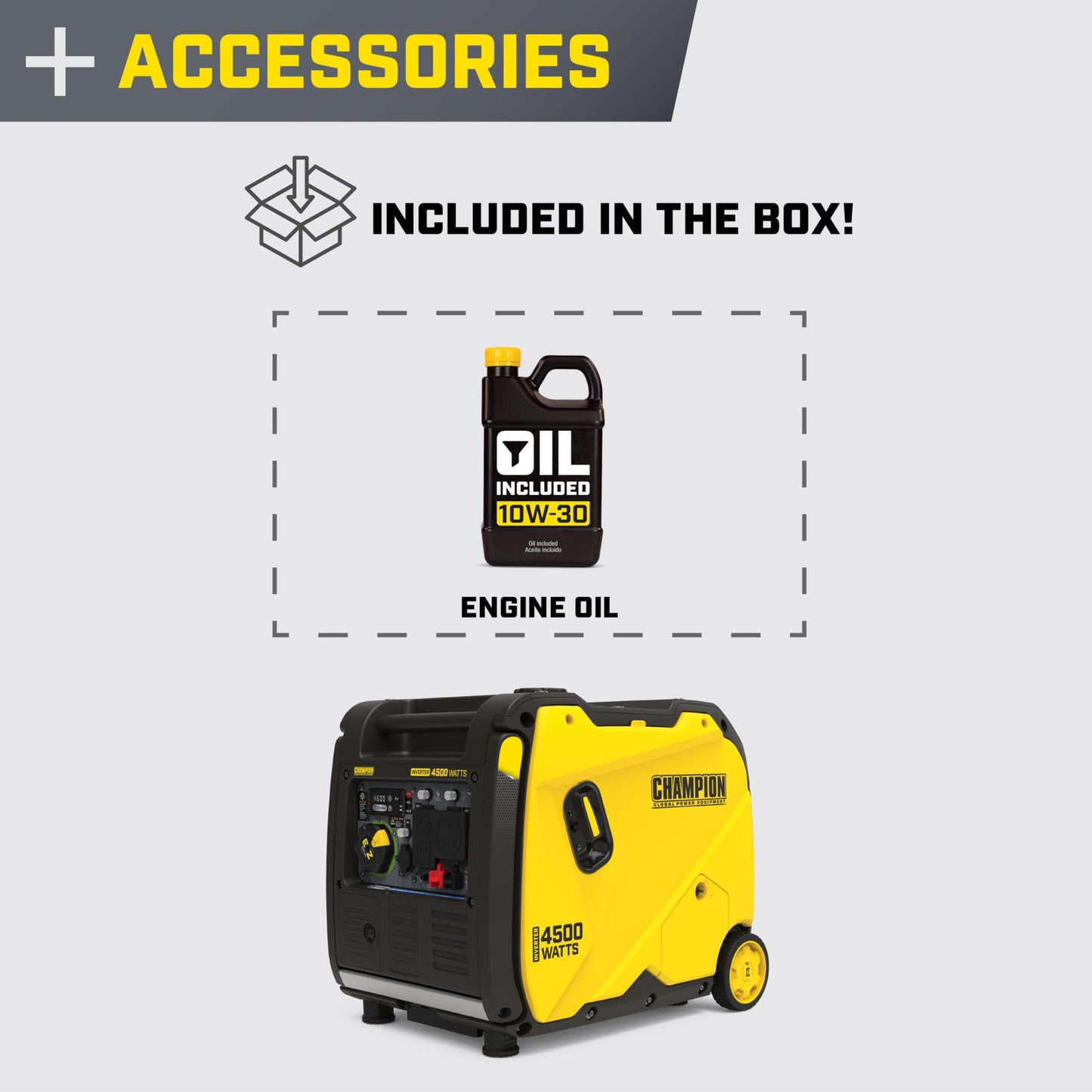 Champion Power Equipment 4500-Watt RV Ready Portable Inverter Generator with Quiet Technology and Free 3-Year Warranty