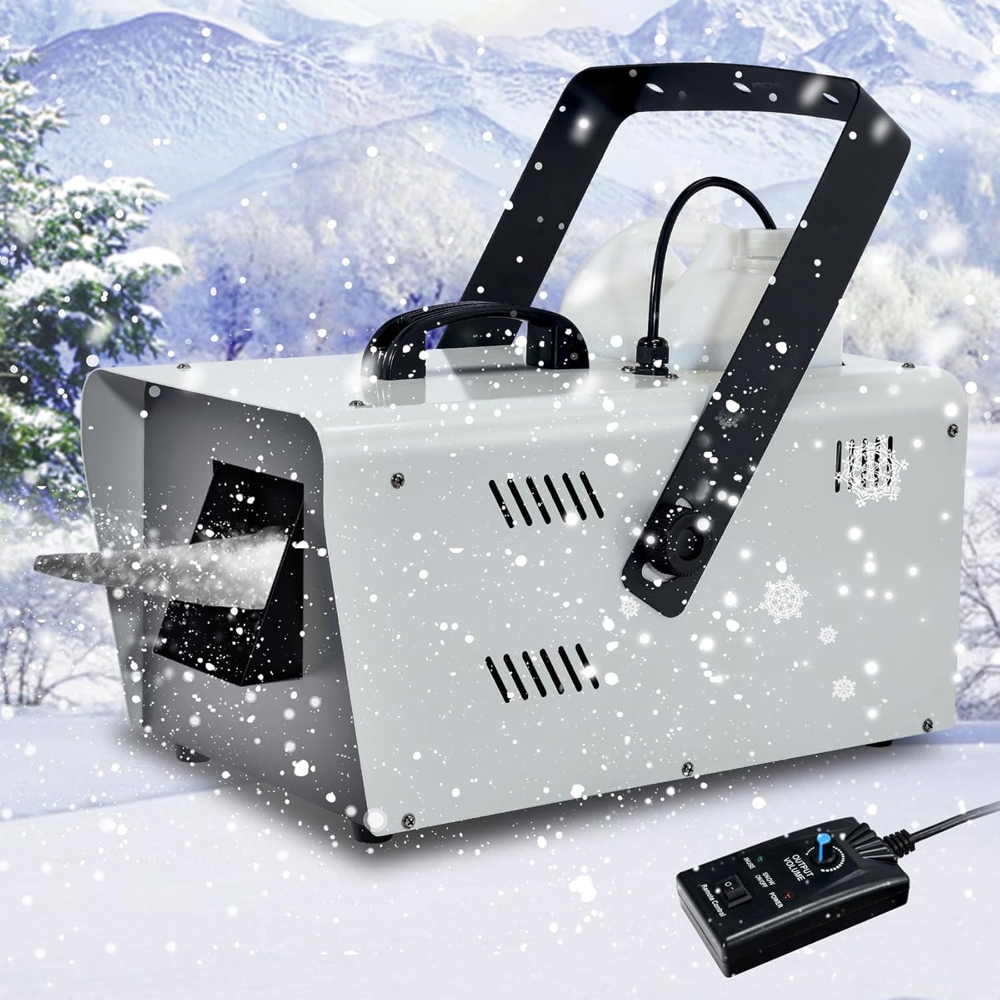TCFUNDY Snow Machine - 1500W Snowflake Maker for Christmas & Wedding Parties | Wired Remote Control
