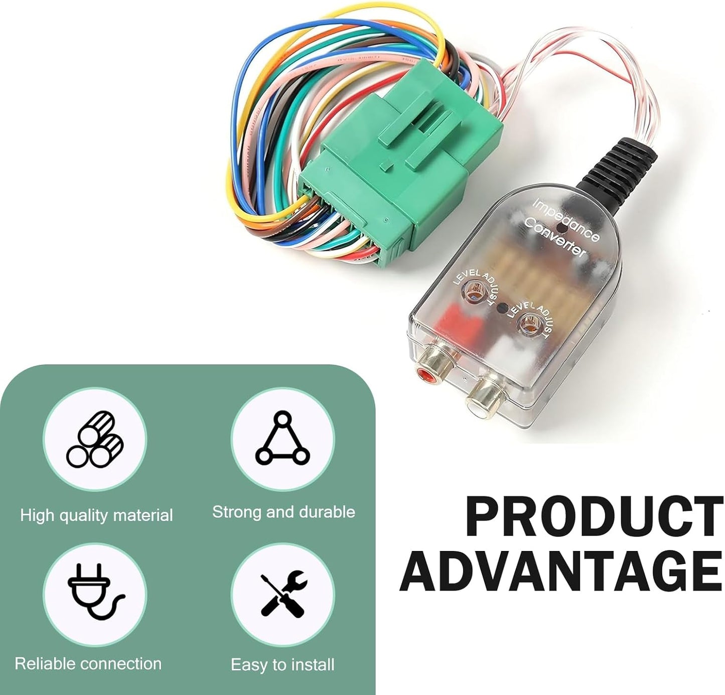 MLY 1500 2500/3500HD Add A Subwoofer Amplifier Wire Harness, Adapter & Car High/Low RCA Converter, Compatible with GM
