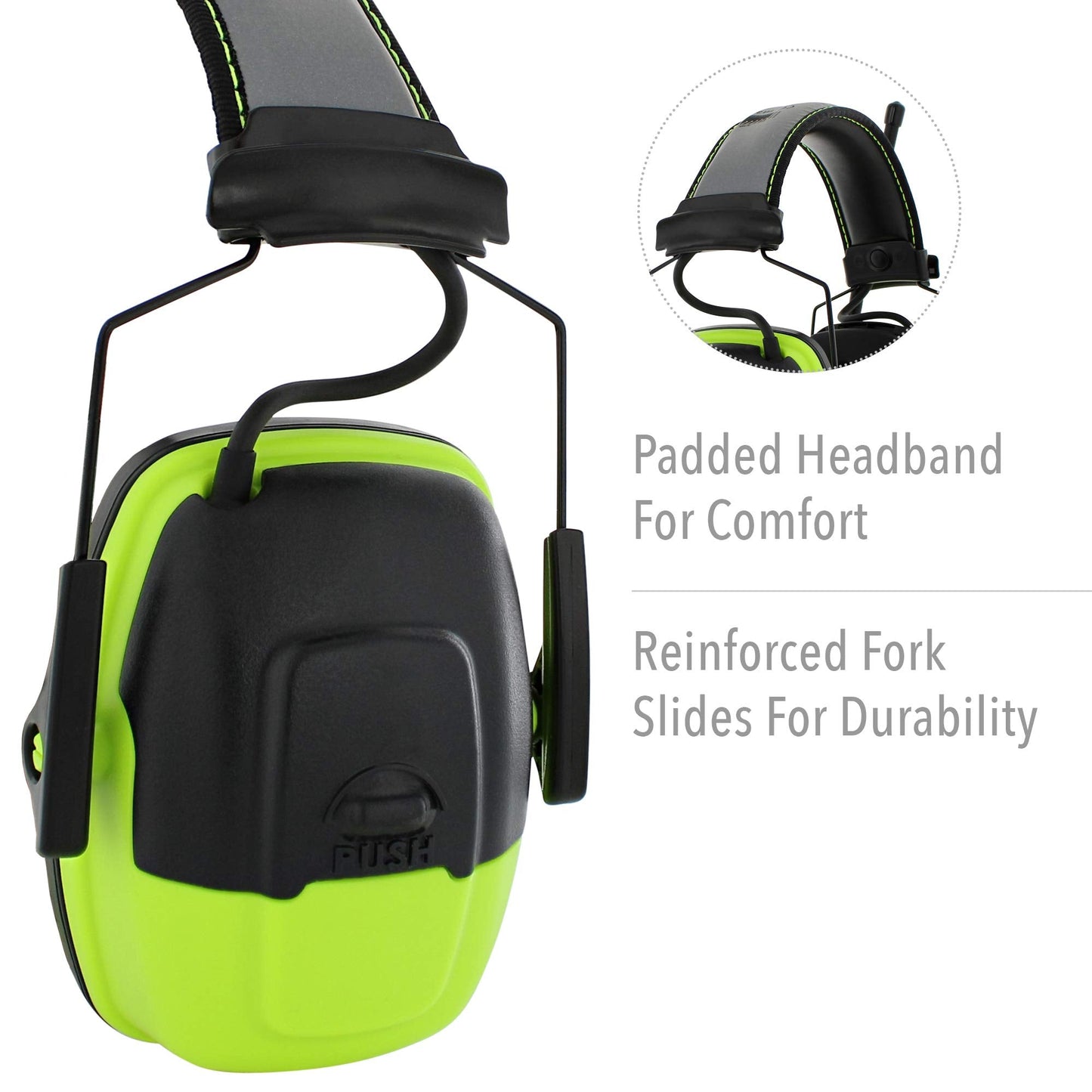 Howard Leight by Honeywell Sync Hi-Visibility Digital AM/FM Radio Earmuff (1030390),Bright Yellow/Green, Unisex