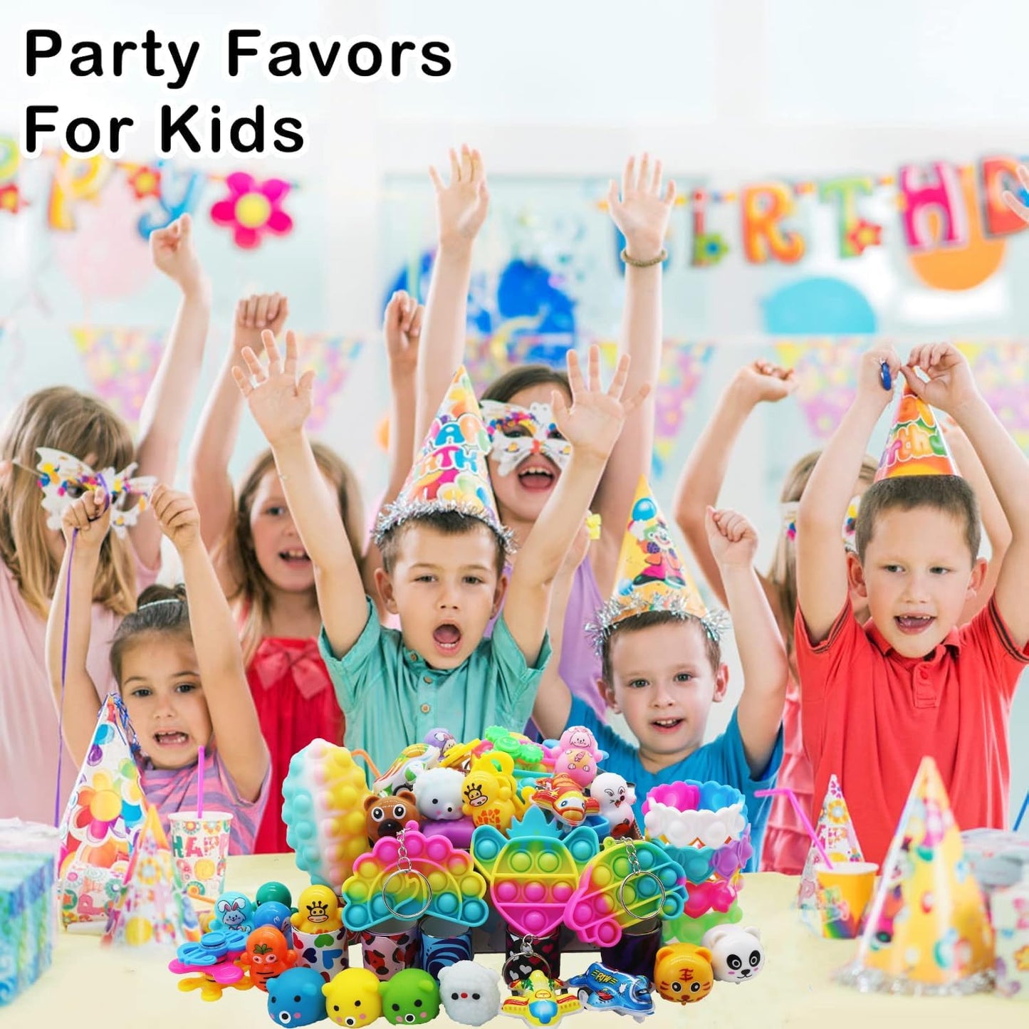 Regine Switzerland 130 Pcs Party Favors - Easter Basket Fillers & Treasure Box Toys for Kids 4-12