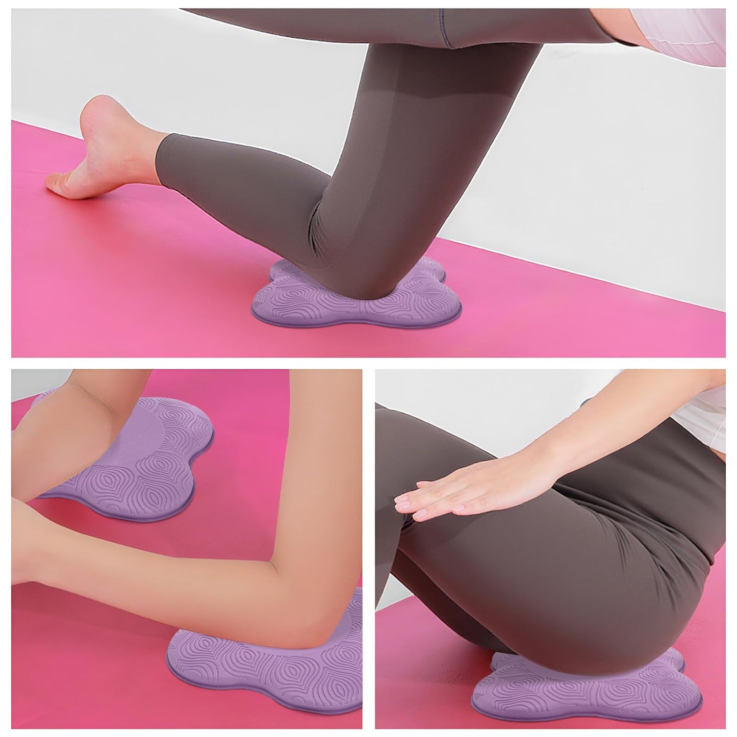 Faswin 6 Pack Yoga Knee Pads, Pilates Knee Pad Cushion Extra Thick Foam for Knees Elbows Wrists Hands Head, Support Foam Pads for Women and Men
