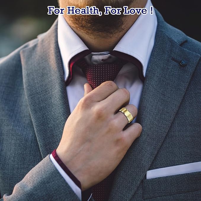 Smart Ring Health Tracker, Sleep Tracker Ring with Heart Rate, Waterproof Fitness Ring for Activity Monitoring/Steps/Distance/Calories,Air Gestures,Up to 7-Day Battery,for iOS Android (Light Gold,#11)
