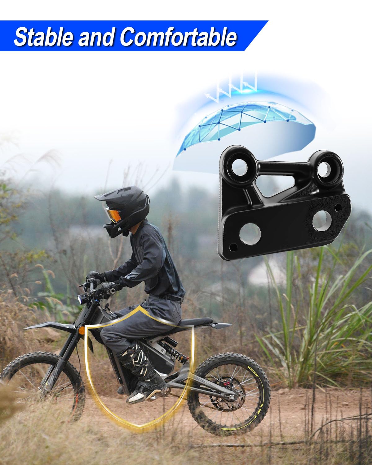 Vaticas Electric Dirt Bike Foot Pegs Brackets Holder Fit for Talaria X3 X3 PRO, Black Footpeg Pedal Bracket