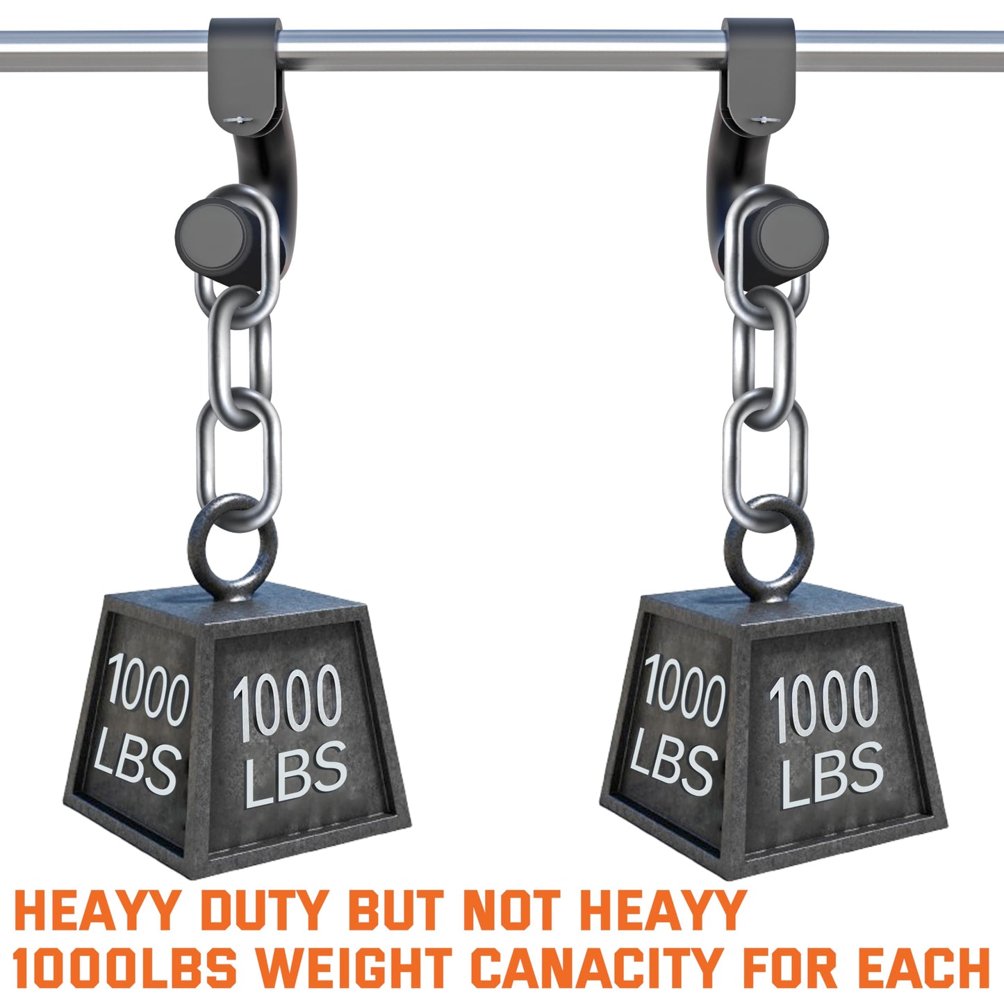 Neutral Grip Handles for Pull Up,1000 lbs Heavy Duty Steel Pull Up Handles,Ergonomic Portable Hooks for Barbell Row Deadlift Resistant Bands for Home Gym Fitness Enthusiasts-2 Pack