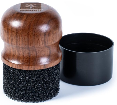 Mevell Cutting Board Oil Applicator, Great for Butcher Blocks, Counter Tops, Bamboo Cutting Boards and All Wooden Utensils - Sealing Wax, Cream & Conditioner Applicator, Walnut Wood Handle
