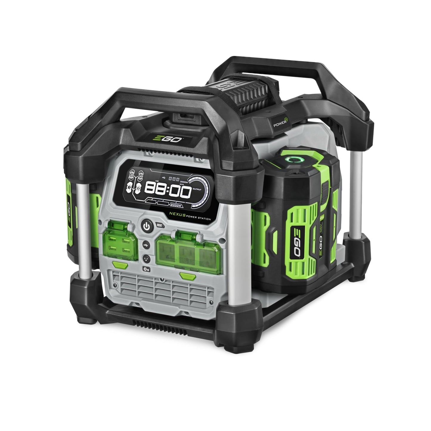 EGO POWER+ Portable Power Station, 3000W, Battery Powered, Inverter Generator for Home and Outdoor, Includes (2) 56V 7.5Ah Batteries and Charger - PST3042