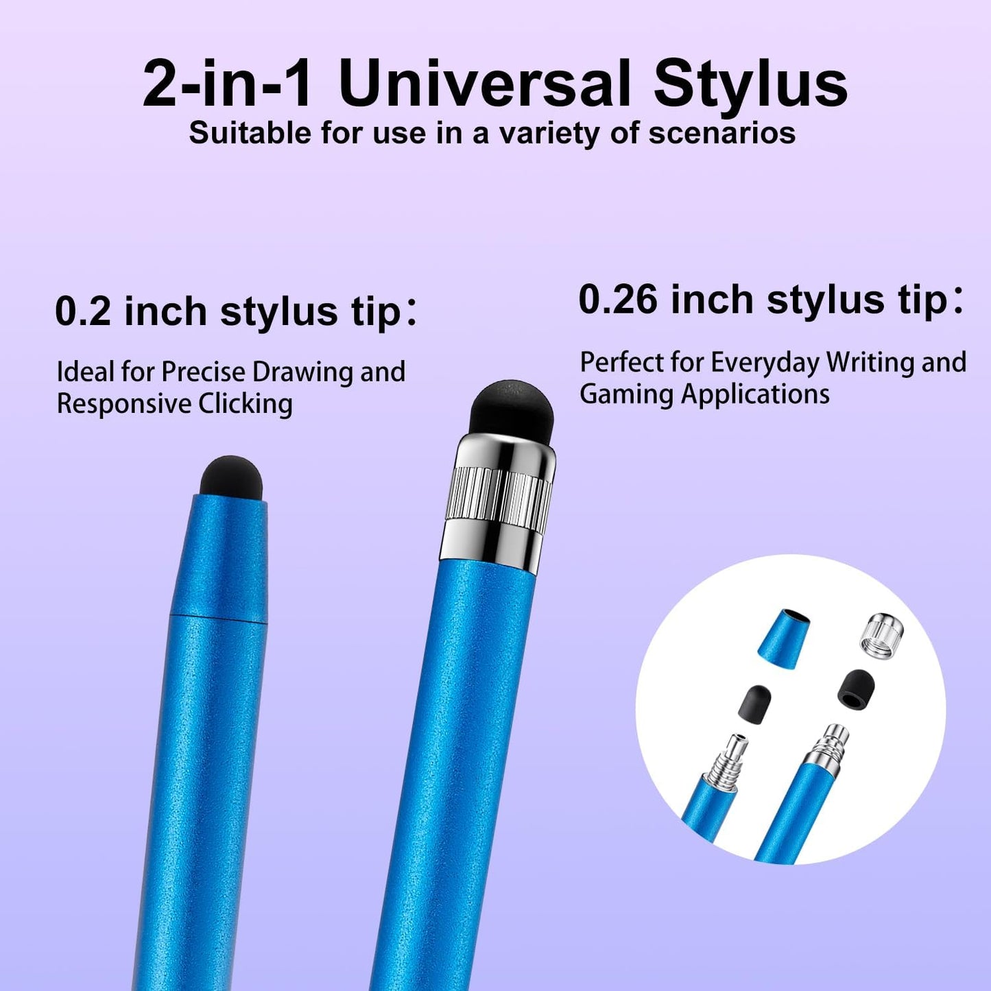 ChaoQ 6pcs Stylus Pen for Touchscreen, High Sensitivity and Precision Stylus Pen for iPad iPhone Android and All Touch