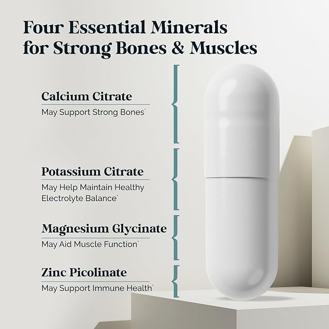 Lavi MD Potassium Magnesium Zinc Calcium Supplement ??Premium Support for Bone & Muscle Health ??Promotes Optimal Calcium Absorption ??Magnesium Potassium Zinc Aspartate ??120 Capsules