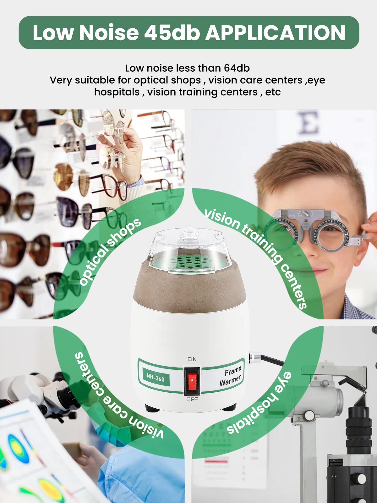 Huanyu Digital Pupilometer Optical PD Meter Pupil Distance Meter Measuring Tool (LY-9C) and Huanyu Frame Warmer 167-323℉ Eyeglass Frame Heater 500W Bundle