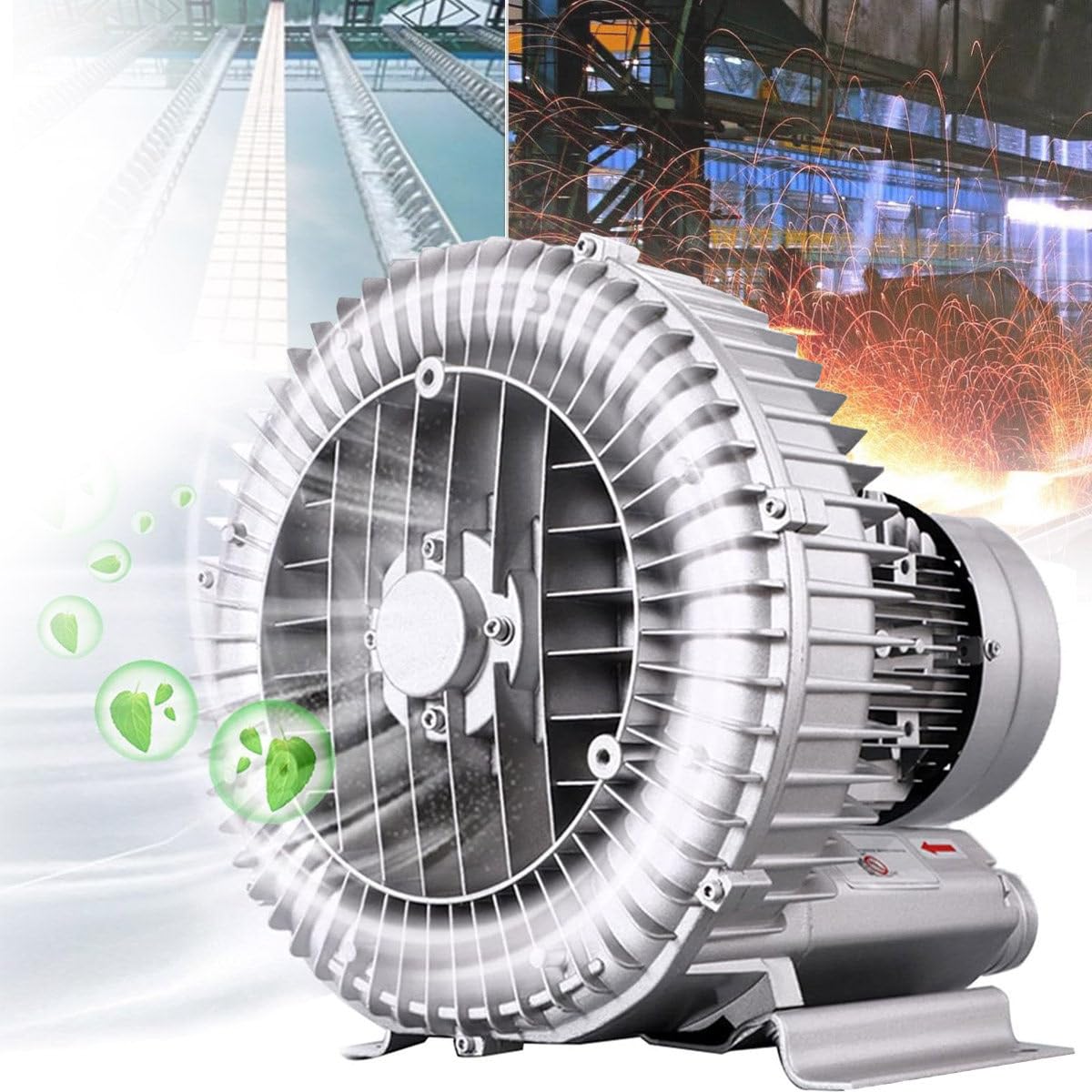 High-Pressure Regenerative Blower 120W-1100W, 110V Single Phase Vortex Ring Turbine Blower, 50Hz Industrial Vacuum Pump, 0.74HP Efficient Airflow Solution