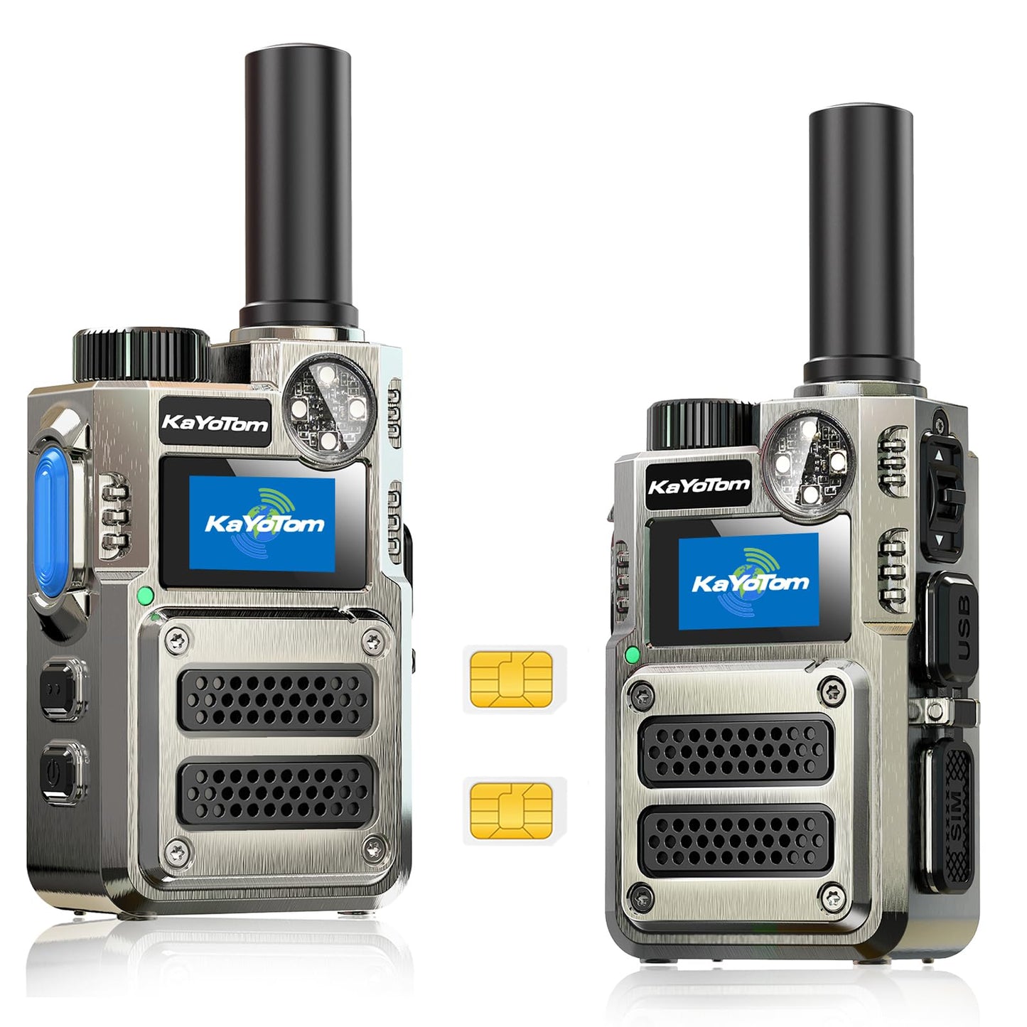 （Lifetime Free） Global Unlimited Range 4G LTE PoC Rapid Walkie Talkies Long Range Two-Way Radios 5000+ Miles with Nationwide Range,SOS Alert Long Distance Radios for Truck Fleet,Construction site