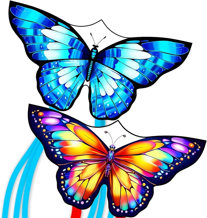 Xida Butterfly Kite for Kids & Adults, Easy to Fly, Ages 4-8, Large Kite with 300ft Handle, Perfect for Beach Trips