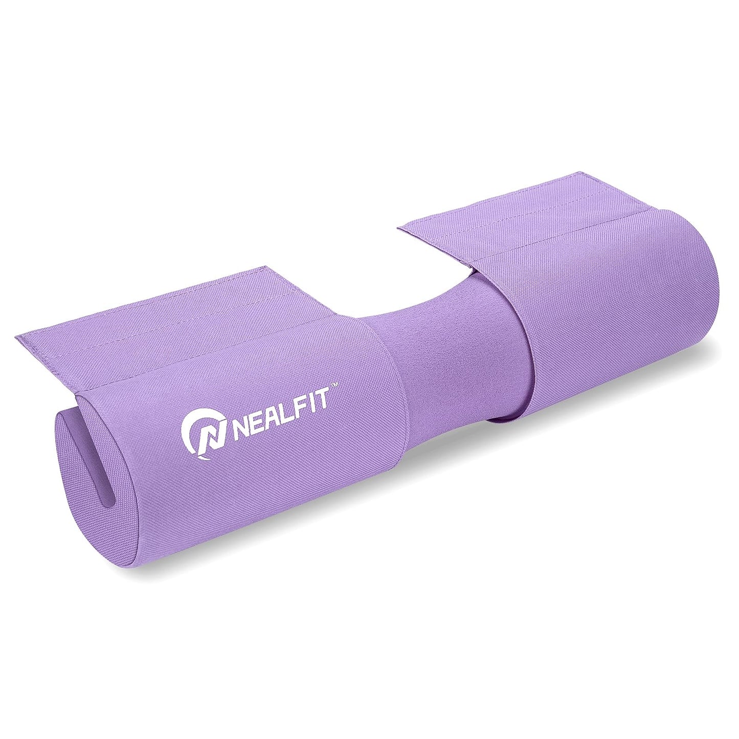 NEALFIT Barbell Squat Pad with Thick Nylon Padding, Hip Thrust Pad for Squats, Lunges, Neck Shoulder Squat Pad for Olympic or Standard Bars (Purple)