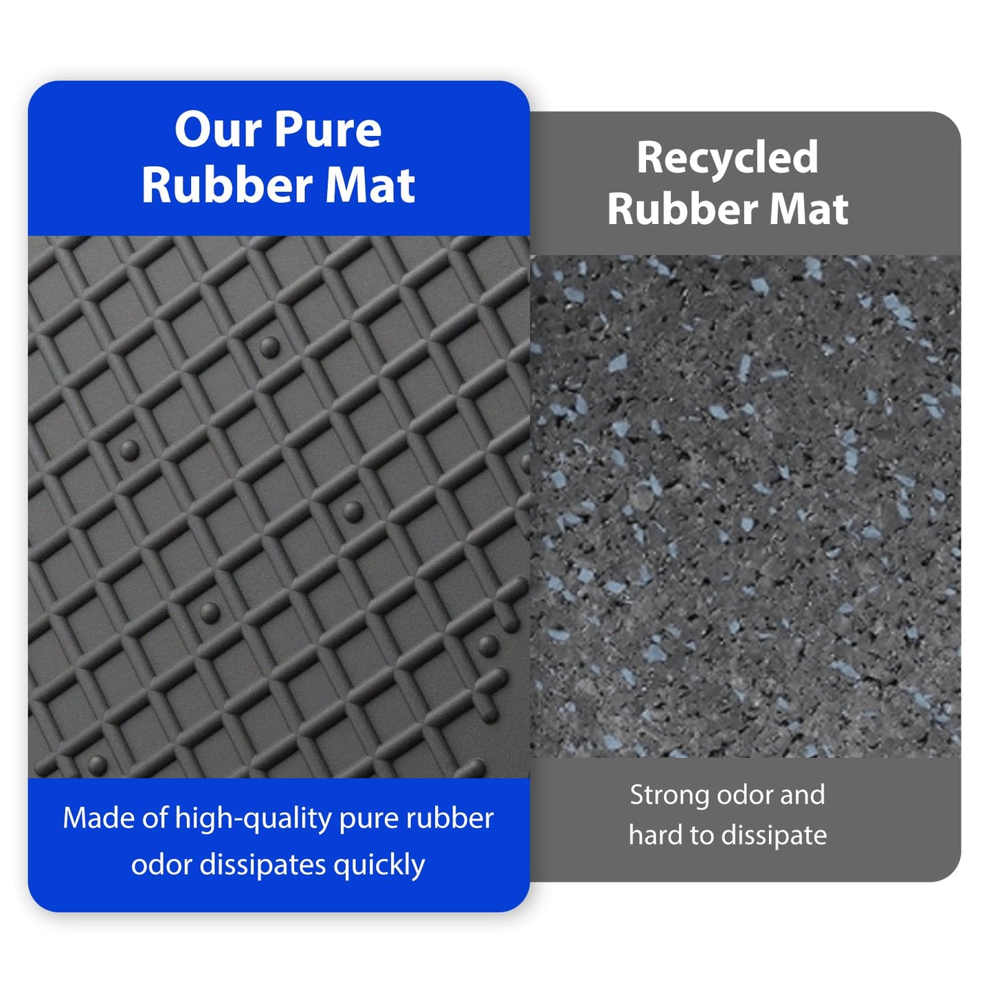 Exercise Equipment Mat 5.11x5.11x0.55in 4pcs, Heavy Duty Thick Steel Embedded Rubber Mat, Anti Slip/Noise Reduction/Vibration Resistance, Treadmills Equipment Pads, Used for Carpets, Wooden Floors