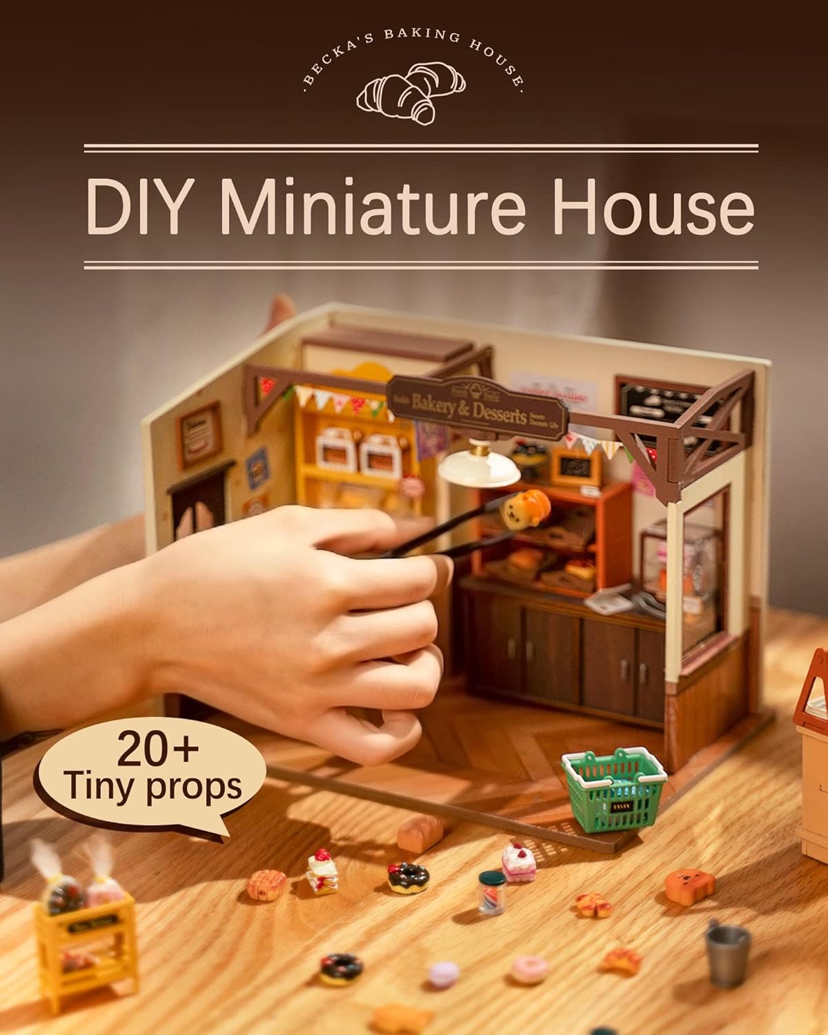 Rolife Miniature House Kit | 1:20 DIY Dollhouse with LED Lights | Perfect Craft for Adults & Beginners