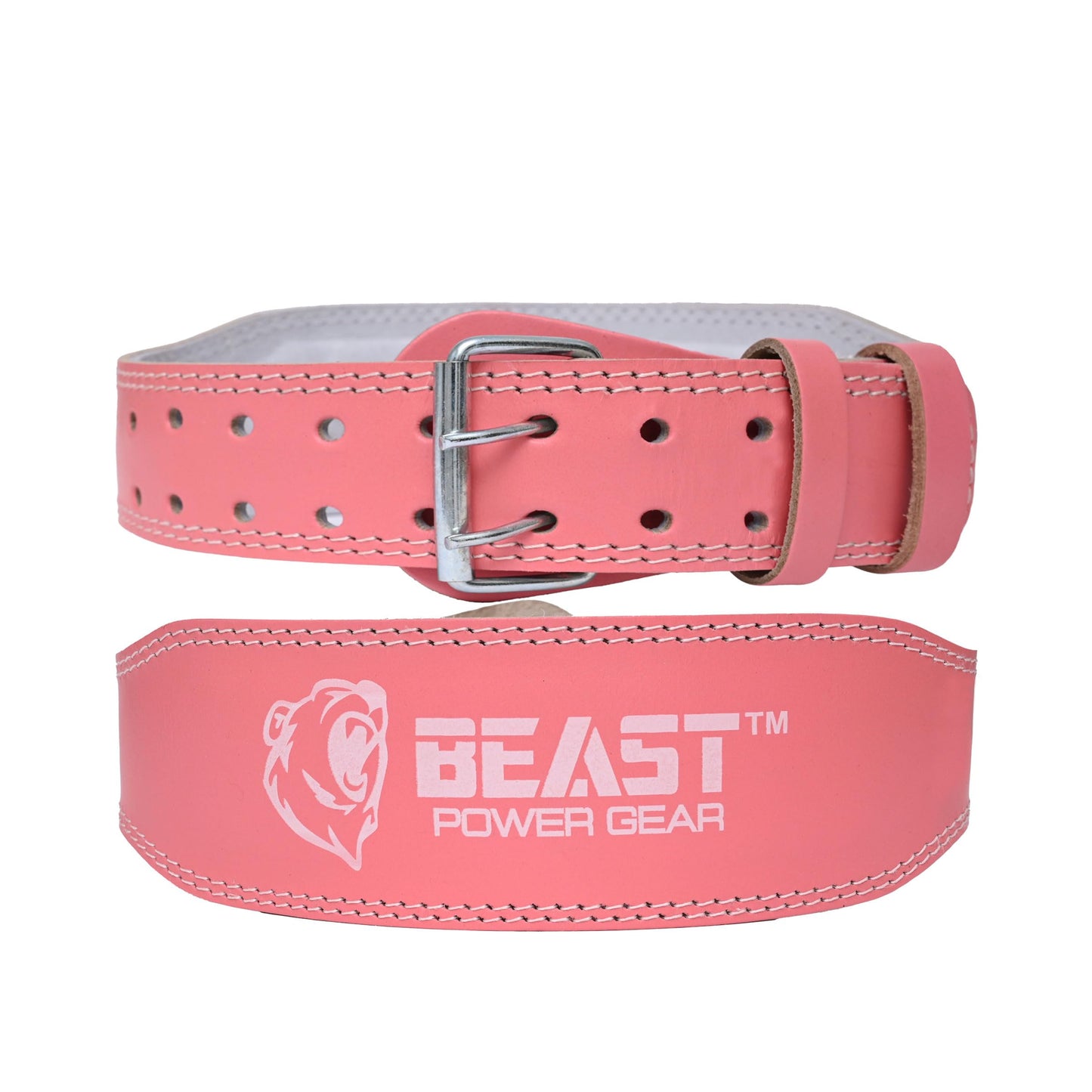 Weight Lifting Belt - 4” Genuine Leather Belts Padded Lower Back Support for Gym Bodybuilding Squat Deadlift Weightlifting Cross Strength Training Men Women Free Wrist Wrap