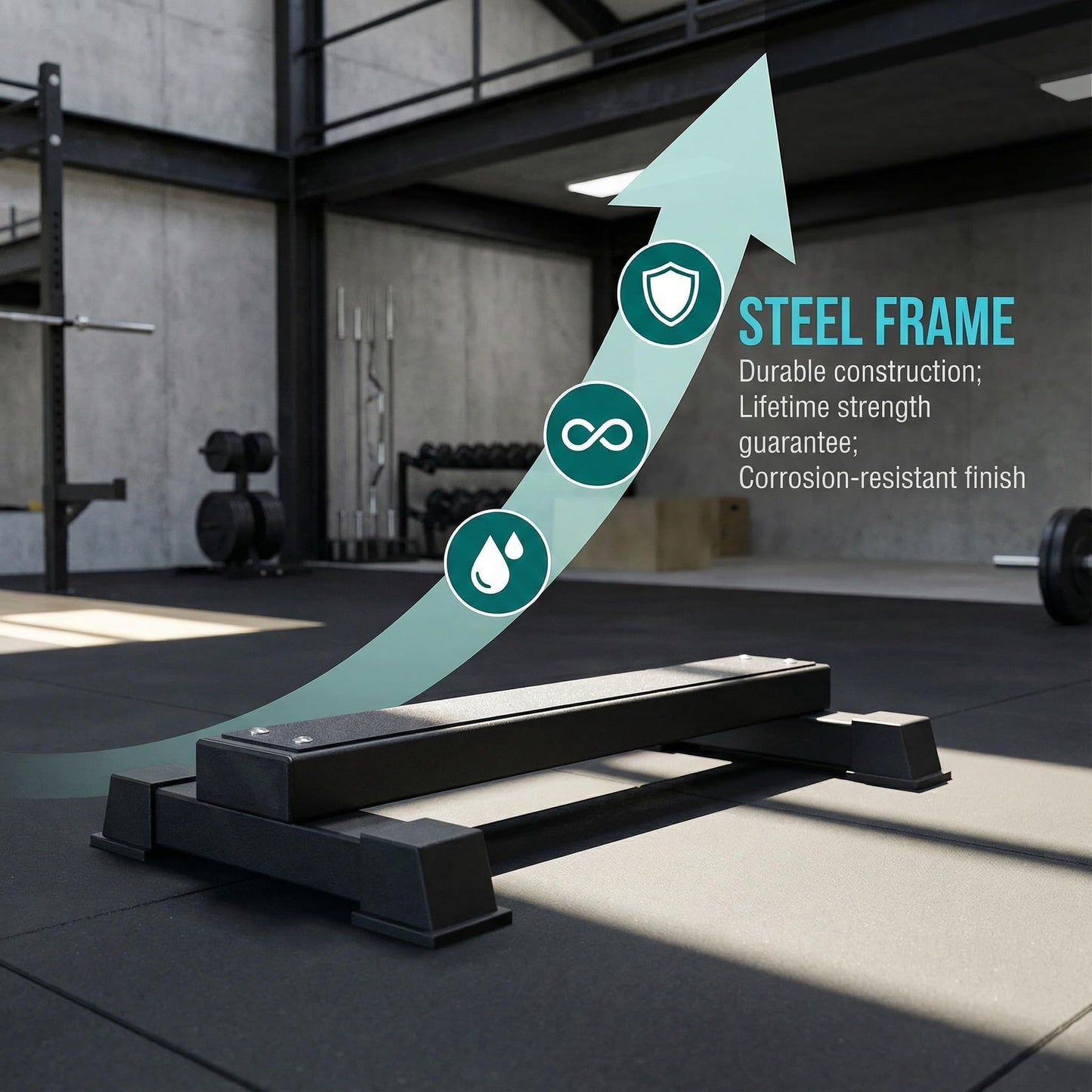 Steel Calf Raise Bar, Standing Calf Raise Platform Machine, Calf Raise Block Rack for Calf Stretching, Squat, Foot Stretch (22 inch)