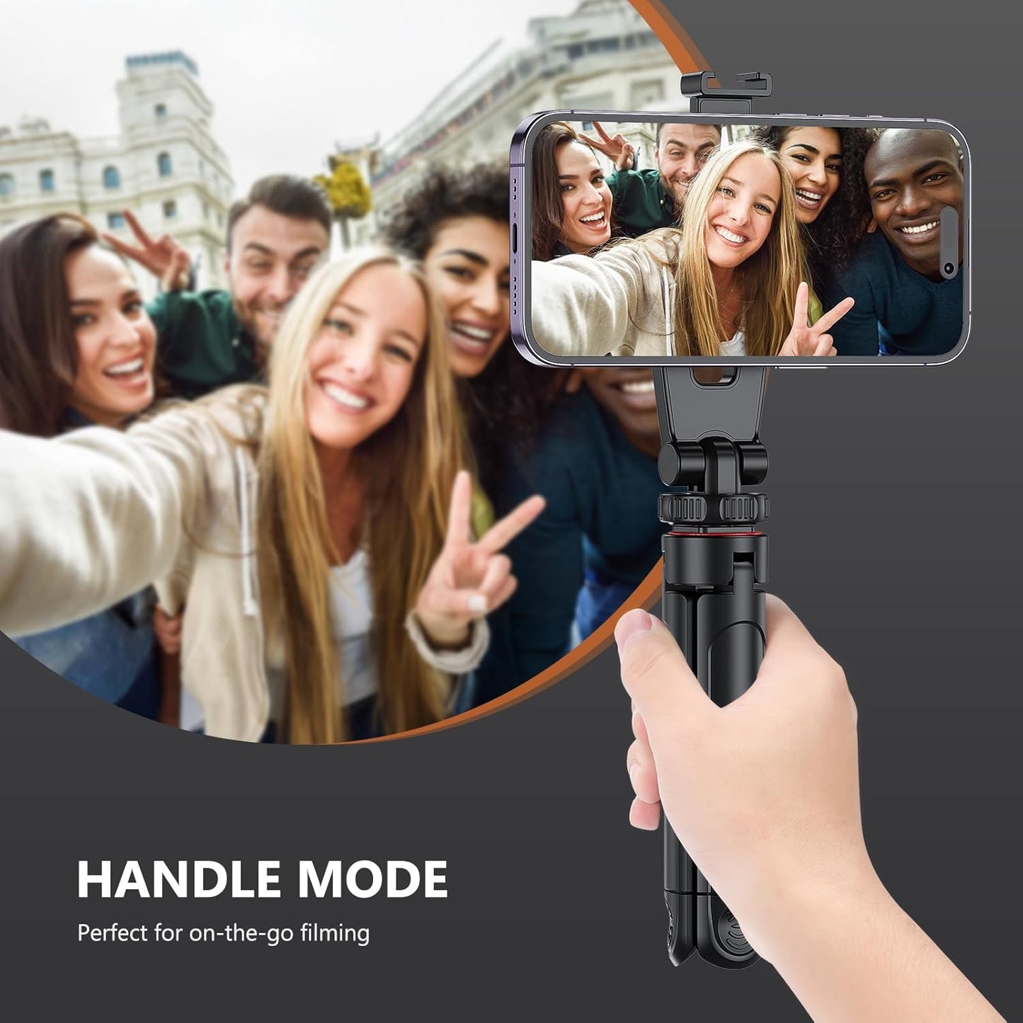 VRIG TP05 1/4" Extendable Mini Camera Tripod with Screw, Portable Desktop Tripod Selfie Stick Handle Grip Handheld