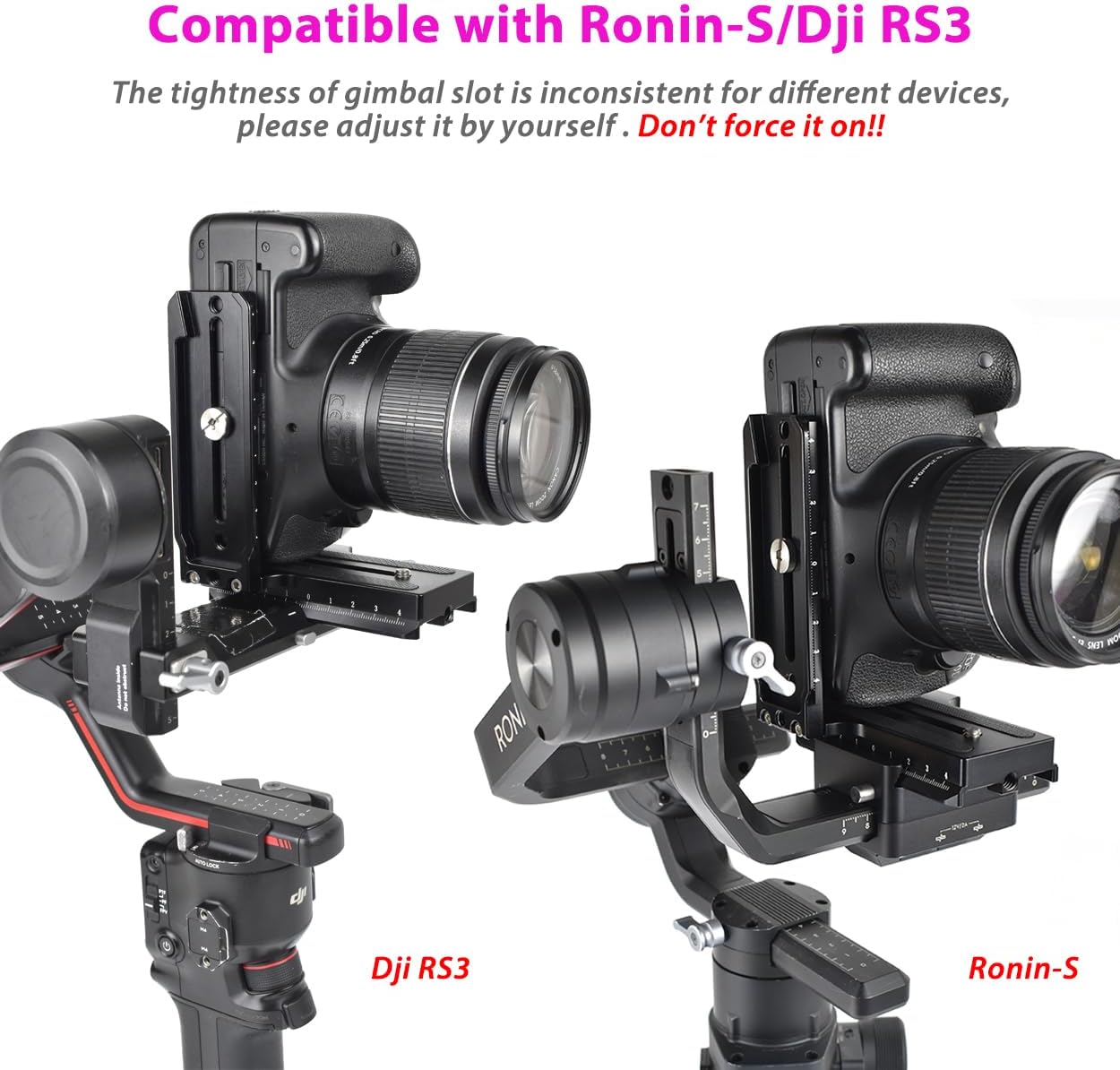 Akeipho RSC2 RS2/ RS3 L Bracket Vertical Mount Quick Release Plate for DJI Ronin / / S, Zhiyun Weebill S Gimbal, DSLR