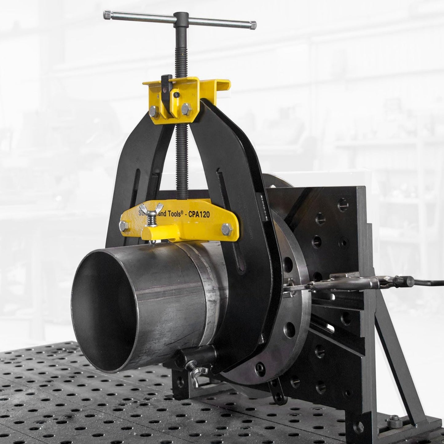 Strong Hand Tools, Pipe Alignment Clamp, Pipe Diameter Capacity: 2" - 6", Fit-Up Clamp, Quick Acting Screws, Stainless Steel Contact Adjustment Screws, CPA60