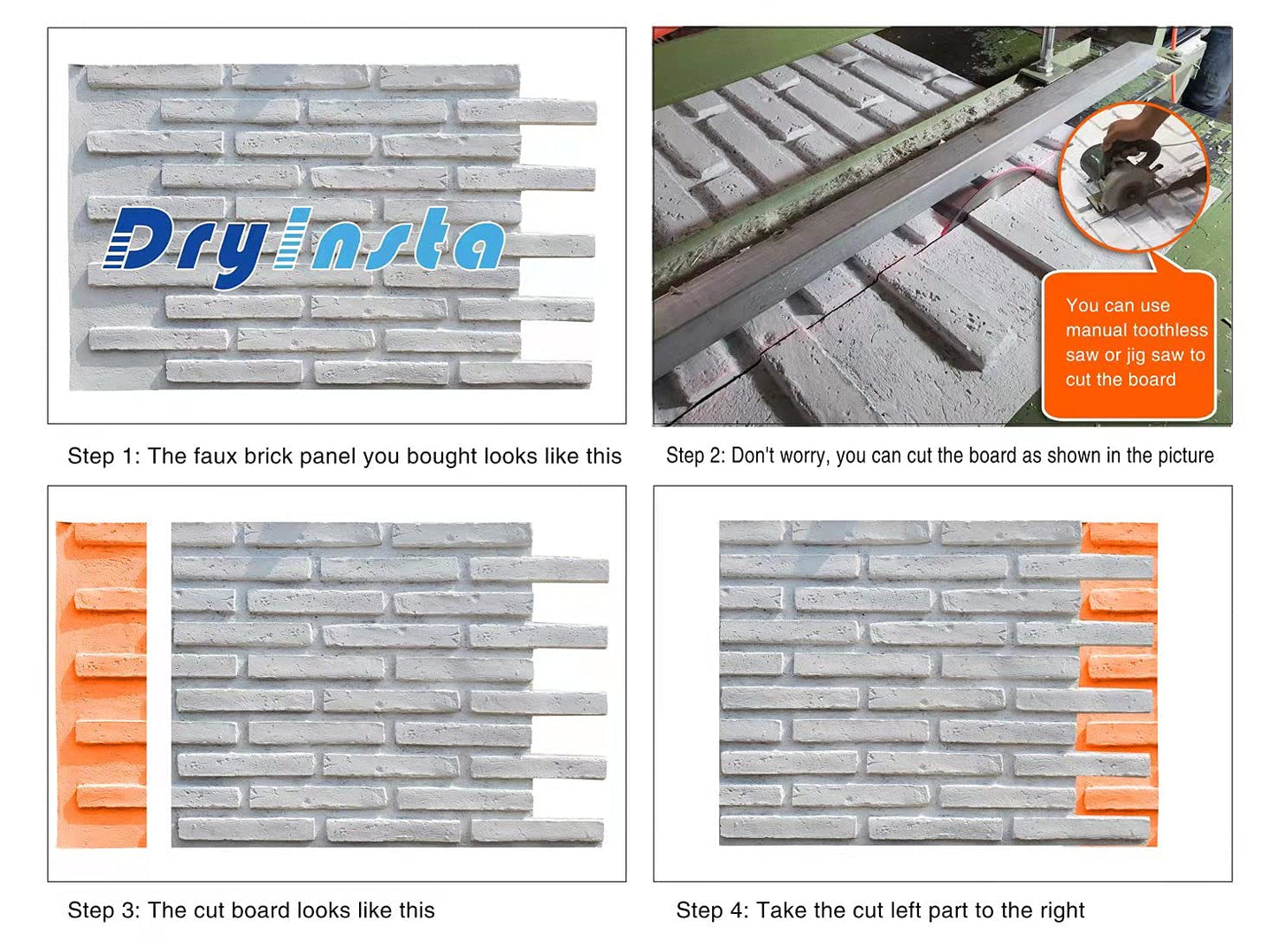 3D Brick Wall Panels Faux Bricks Tile for Church Wall, Dining Room, Office Room, Outdoor Stucco Walls, Siding to Cover The Chimney (NL, Matte White)