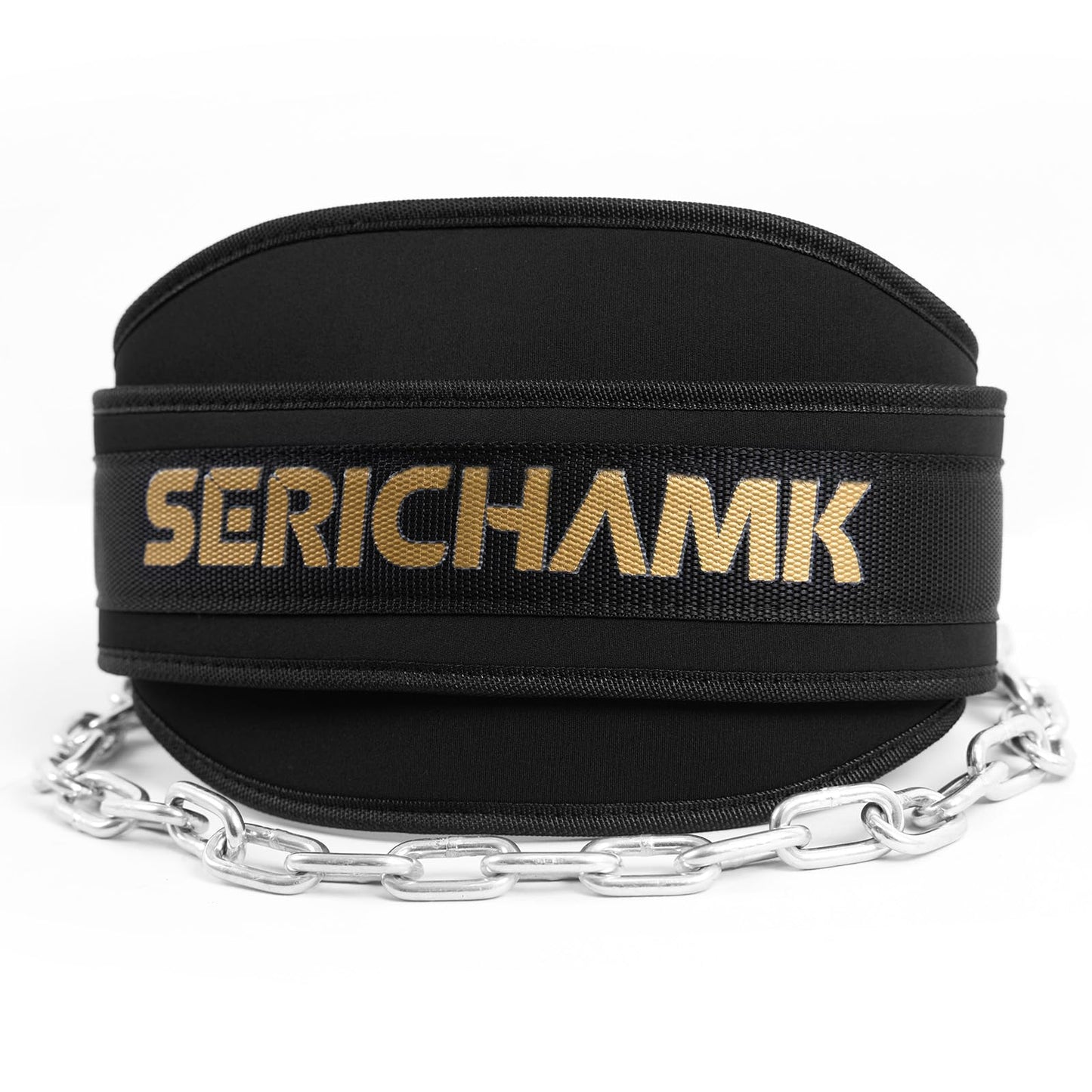 Weighted Dip Belt for Weight Lifting With Chain 46" and Loading Straps,Weighted Belt,Pullup Dip Weight Belt with Chain, Weighted Pull Up Belt for Weights,Belt Squat Belt with Chain Black