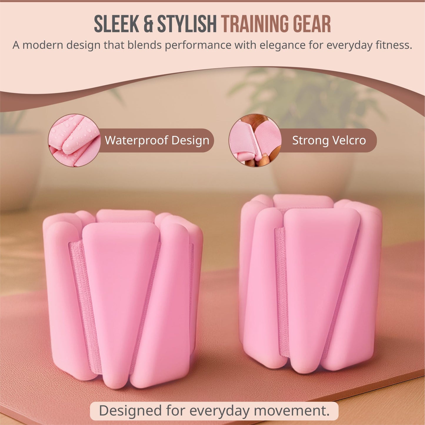 Solaea Adjustable Ankle & Wrist Weights, 4lb Pair for Pilates & Yoga